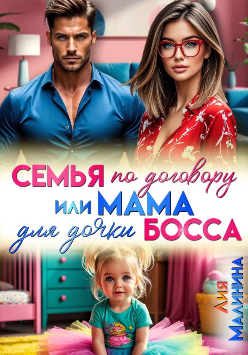 Обложка книги «Семья по договору или Мама для дочки босса»