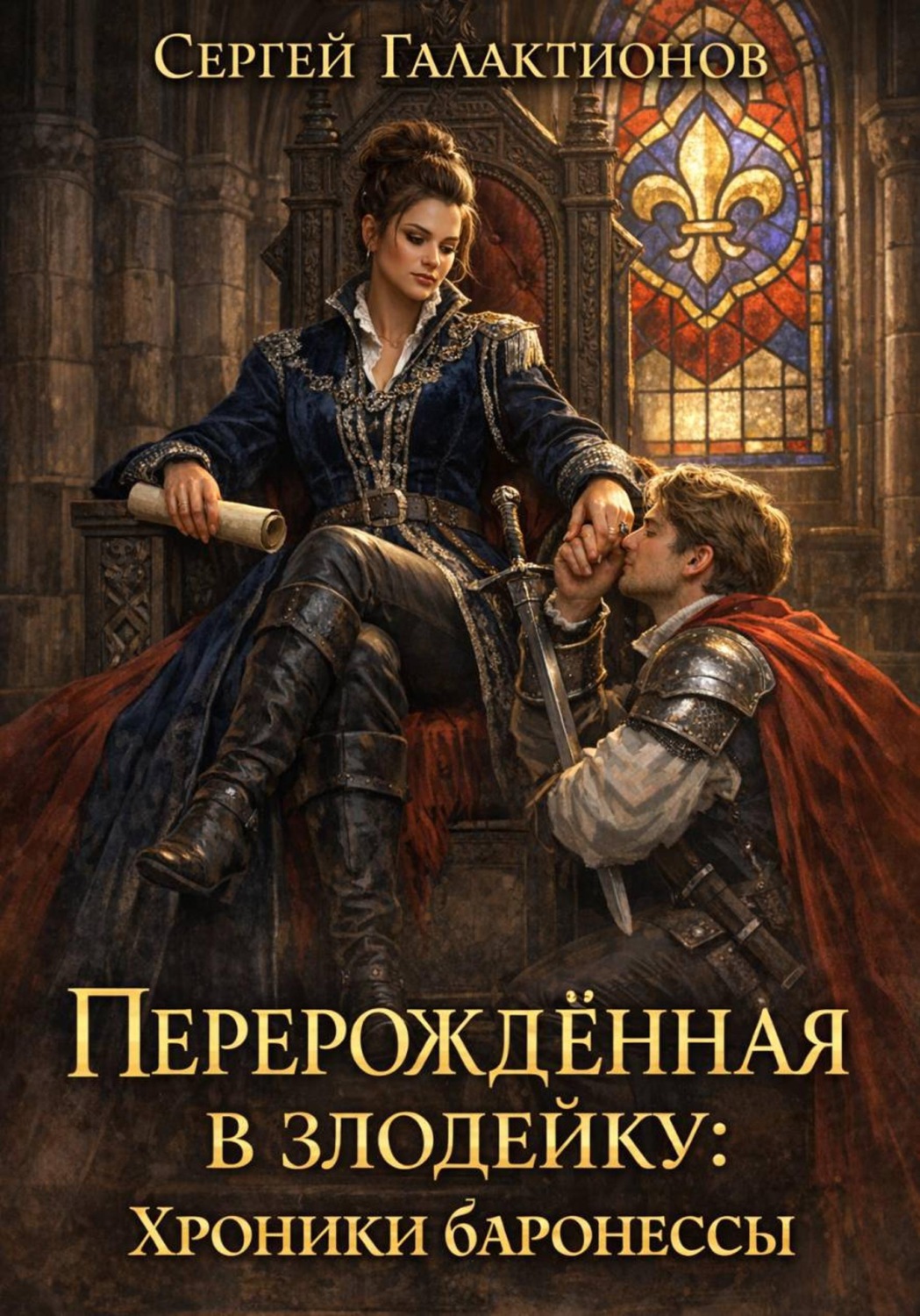Обложка книги «Перерождённая в злодейку: Хроники баронессы»