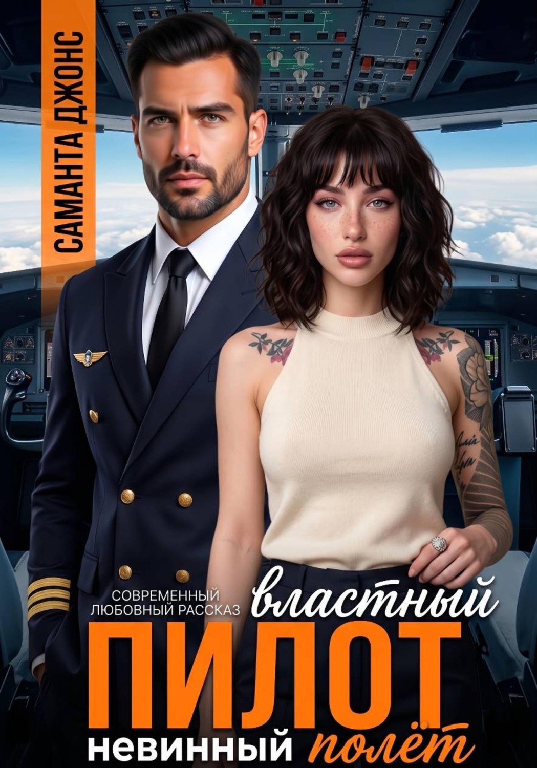 Обложка книги «Властный пилот. Невинный полёт. Современный любовный рассказ»
