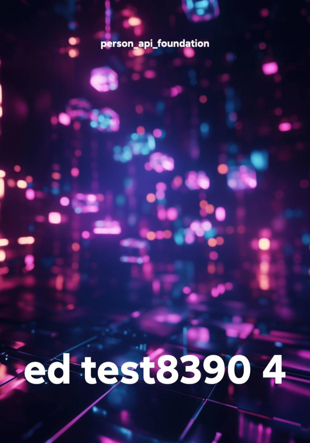 Обложка книги «ed test8390 4»