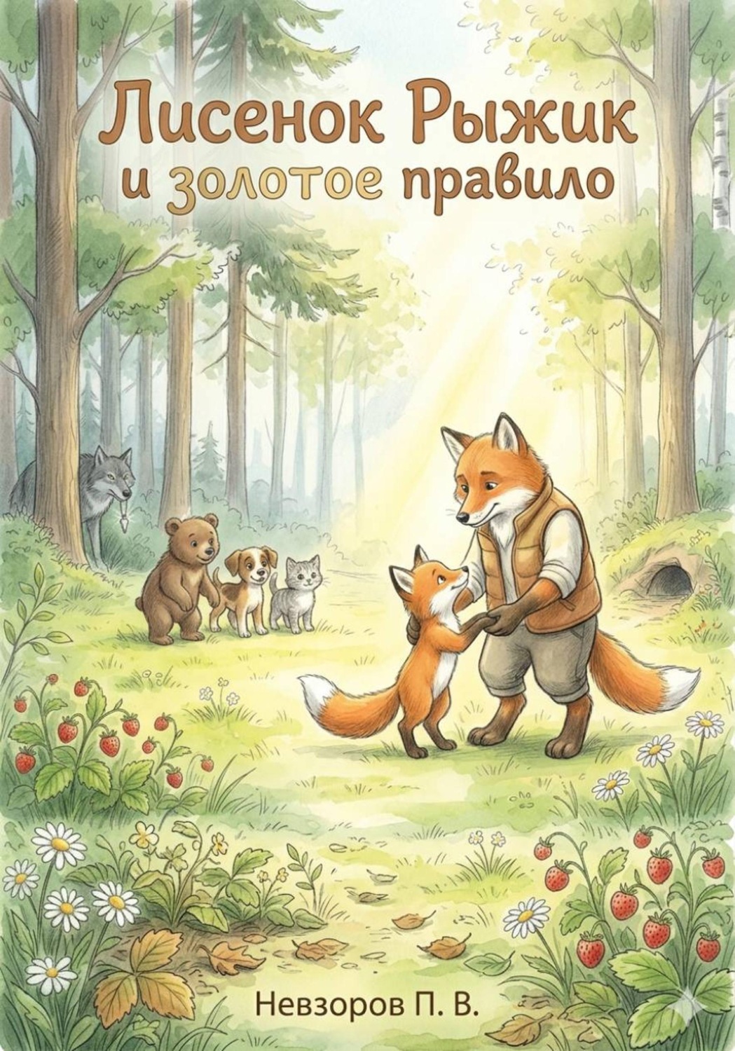 Обложка книги «Лисенок Рыжик и золотое правило»