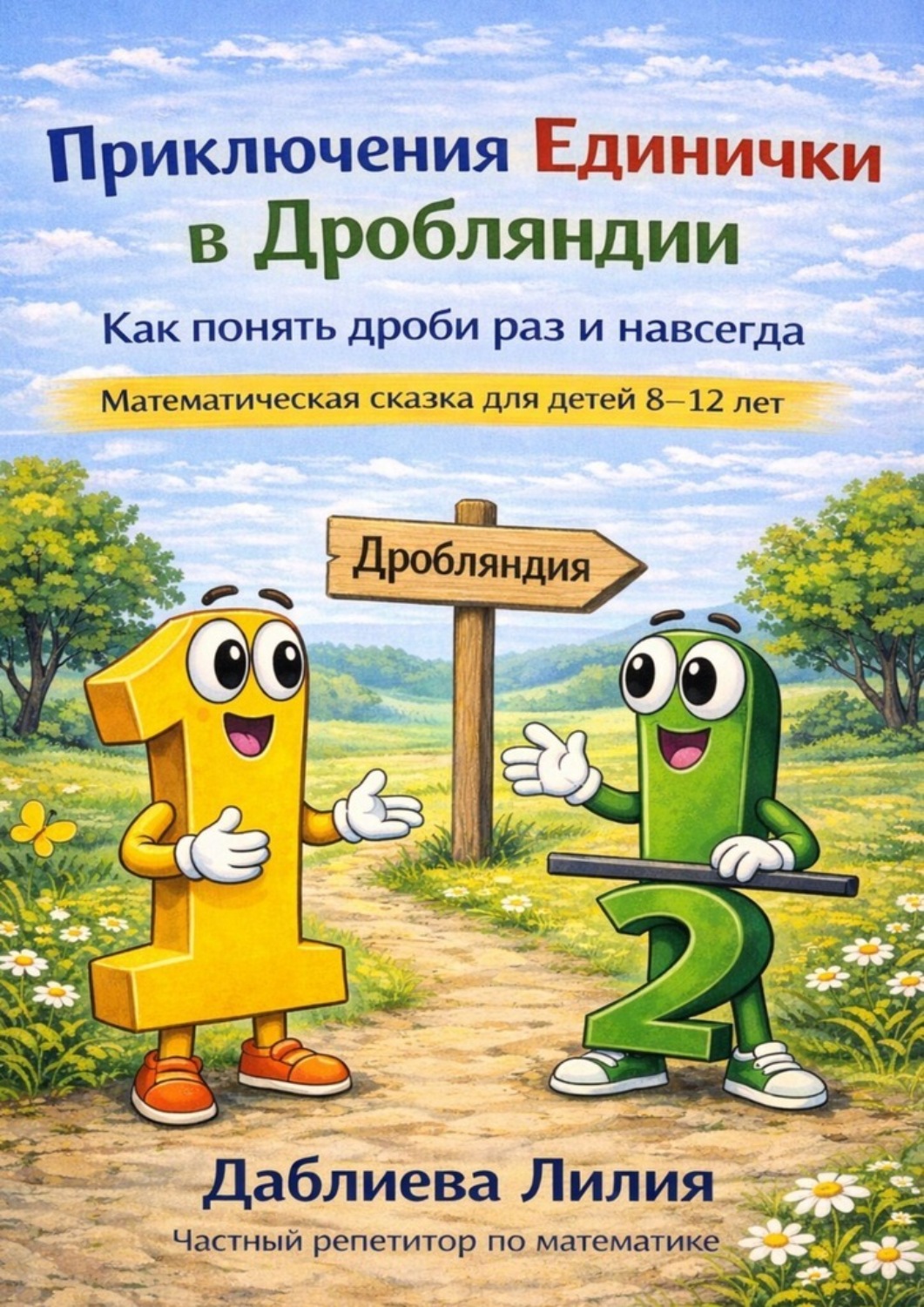 Обложка книги «Приключения Единички в Дробляндии. Как понять дроби раз и навсегда. Математическая сказка для детей 8—12 лет.»