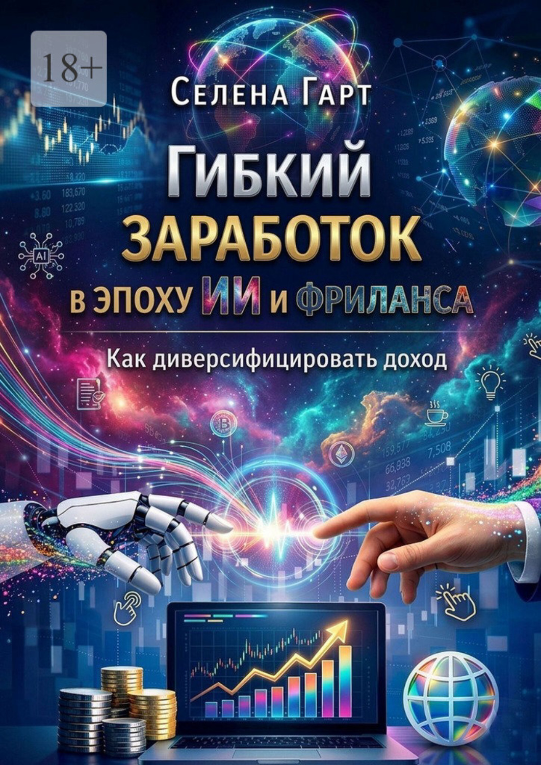 Обложка книги «Гибкий заработок в эпоху ИИ и фриланса. Как диверсифицировать доход»