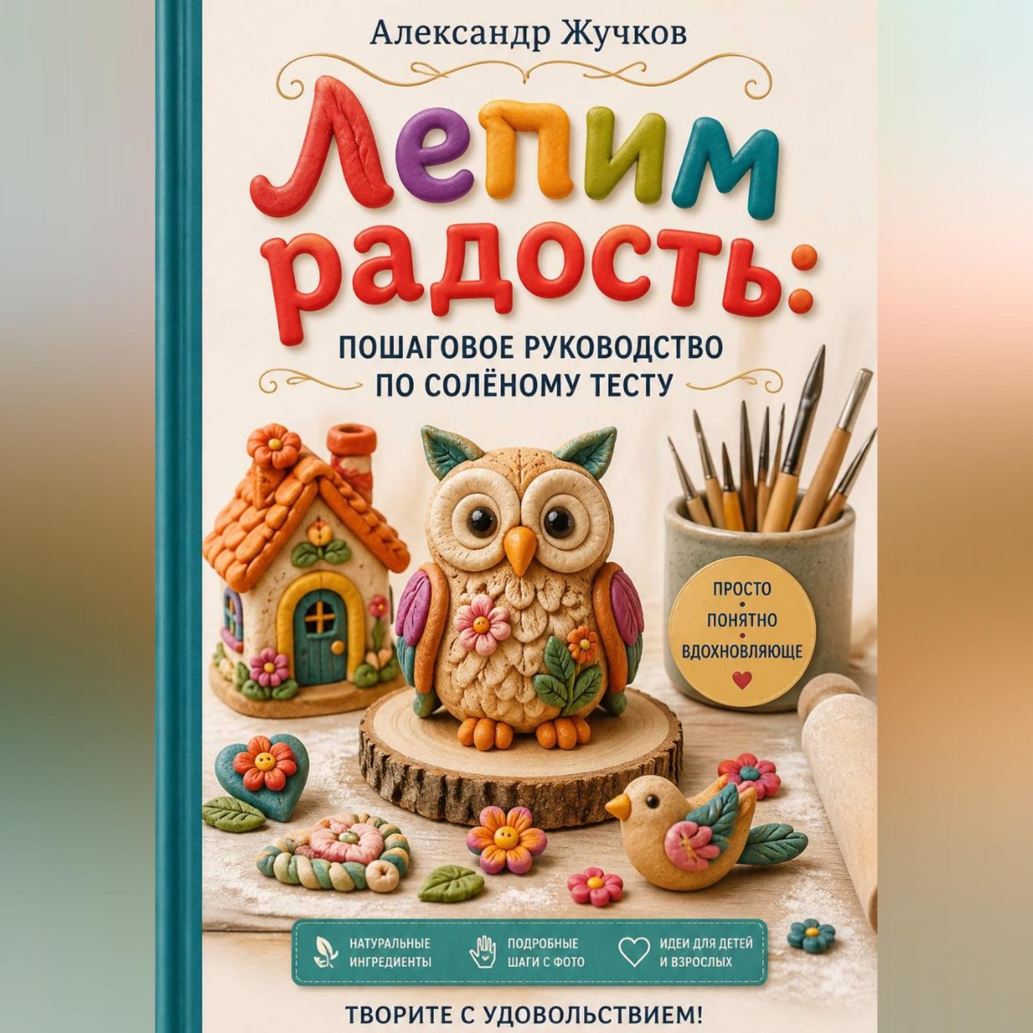 Обложка книги «Лепим радость пошаговое руководство по солёному тесту»