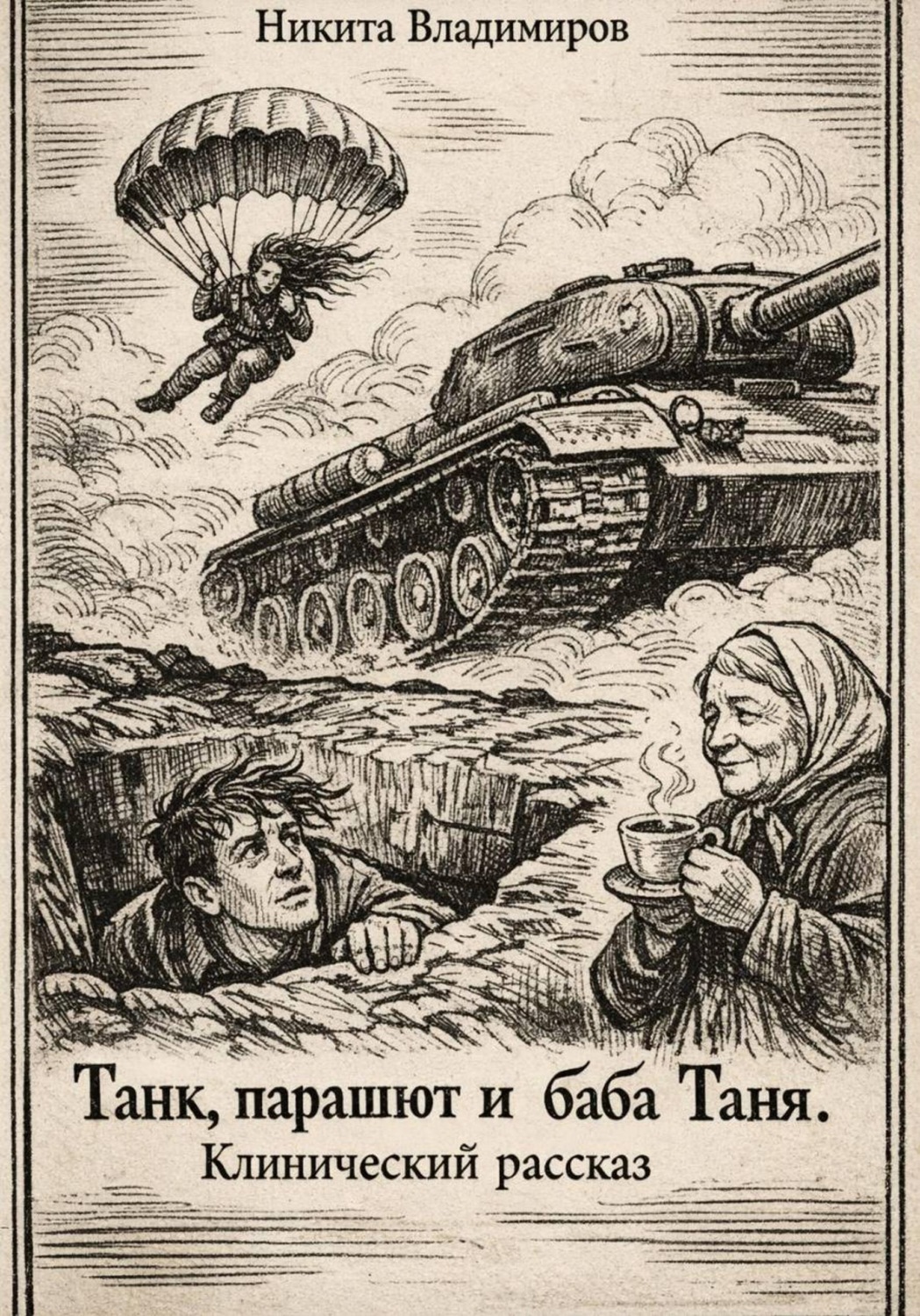 Обложка книги «Танк, парашют и баба Таня. Клинический рассказ»