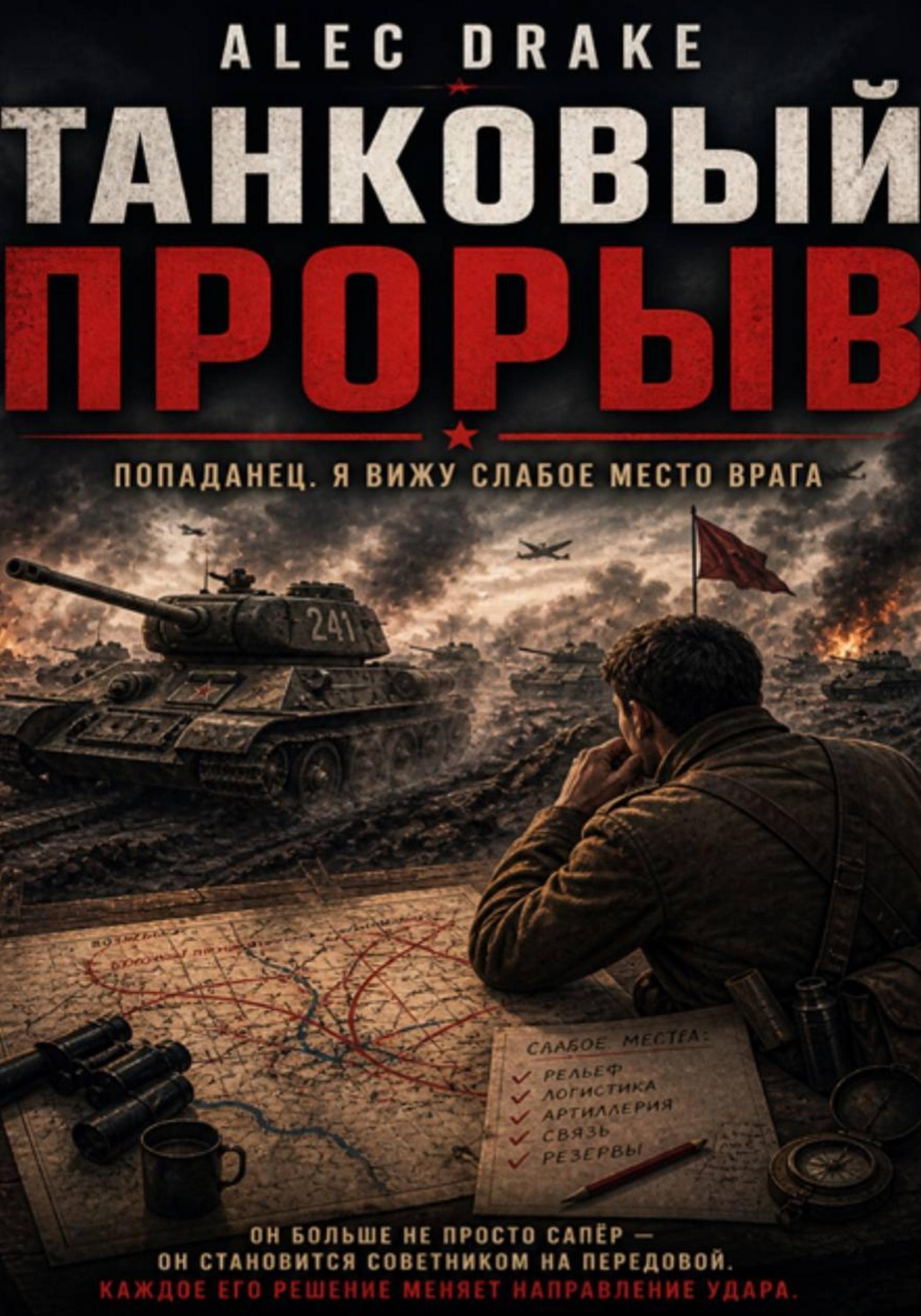 Обложка книги «Танковый прорыв. Попаданец. Я вижу слабое место врага»