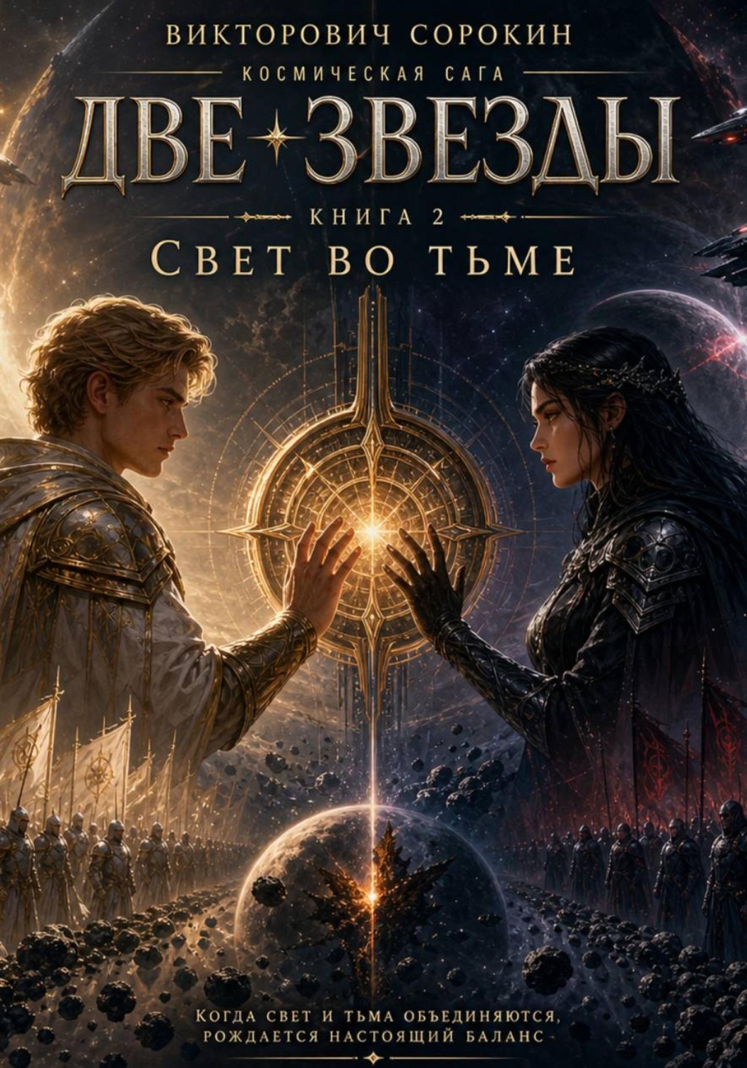 Обложка книги «Космическая сага -"Две звезды". Книга 2. «Свет во тьме»»