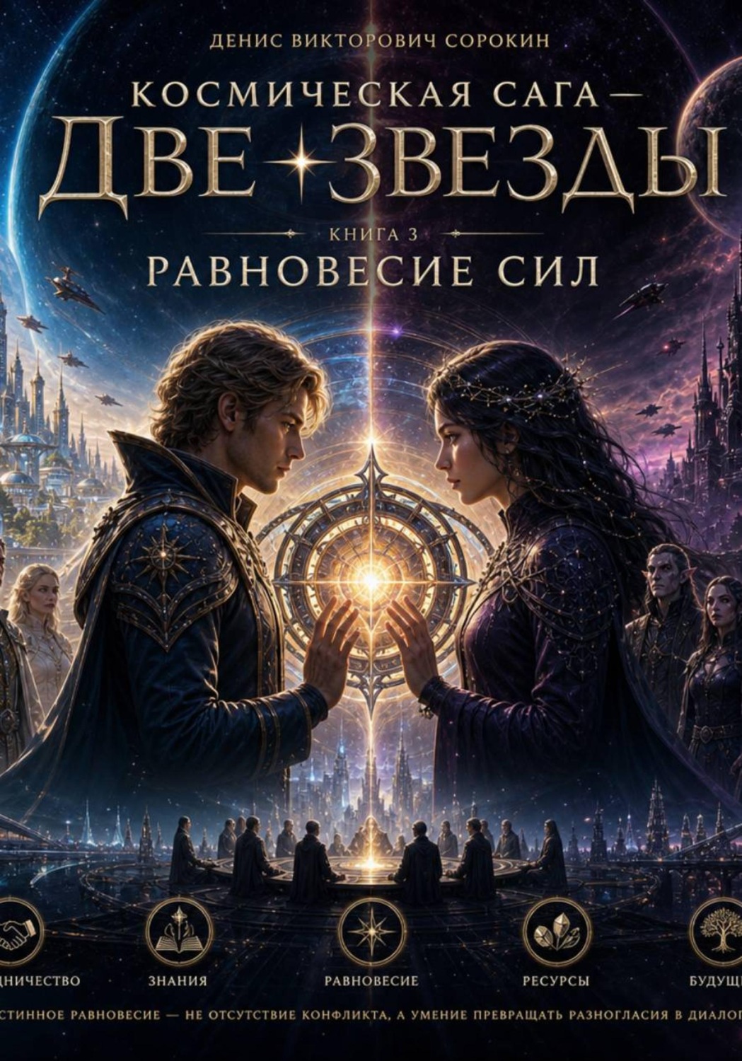 Обложка книги «Космическая сага - Две звезды". Книга 3. «Равновесие сил»»