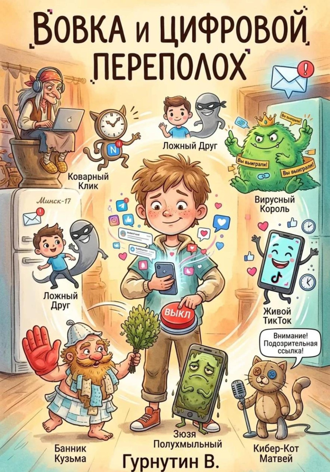 Обложка книги «Вовка и Цифровой Переполох»