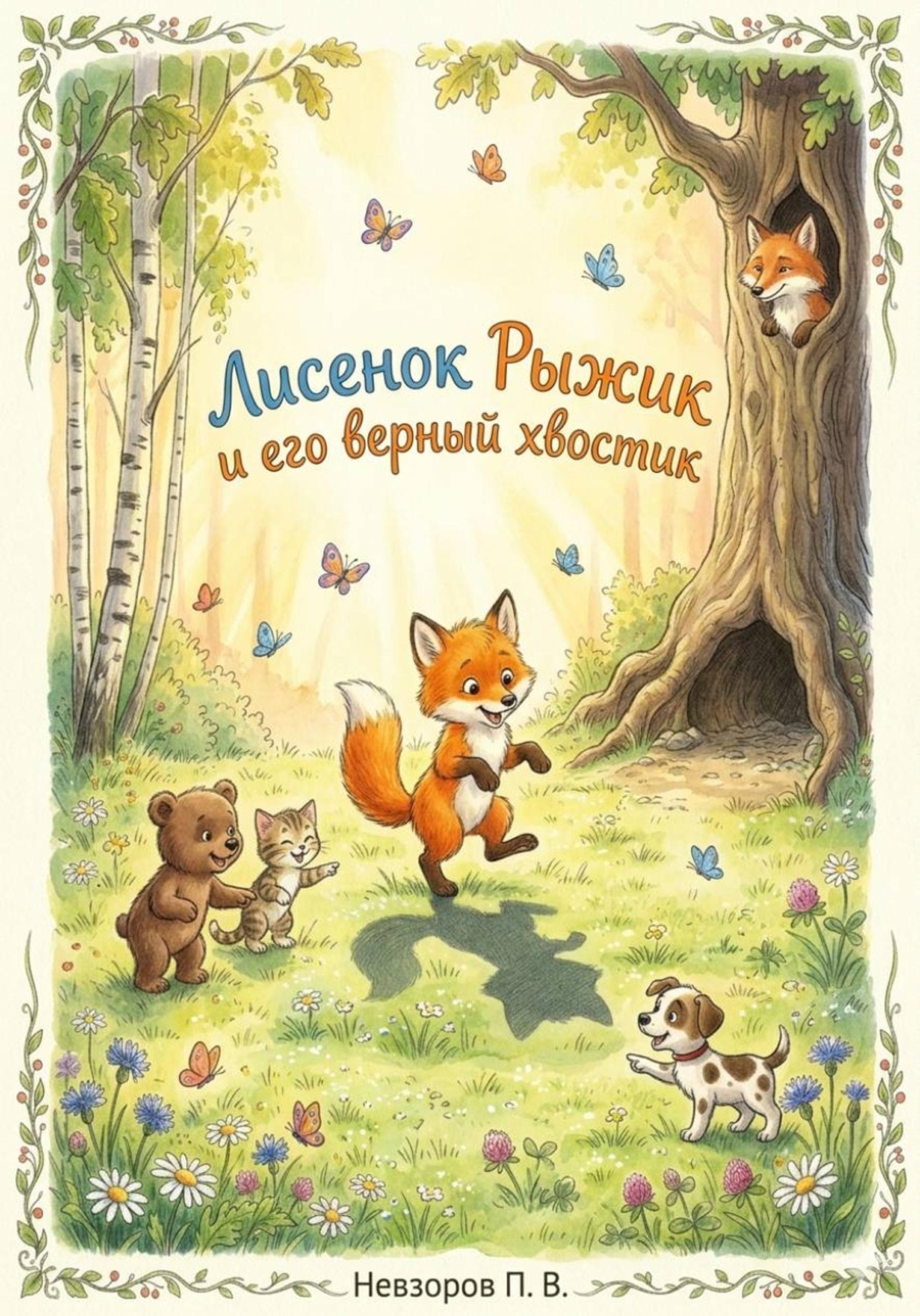 Обложка книги «Лисенок Рыжик и его верный хвостик»