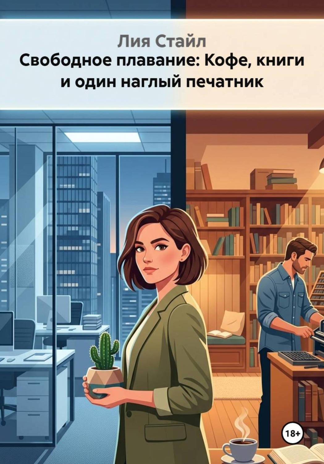 Обложка книги «Свободное плавание: Кофе, книги и один наглый печатник»