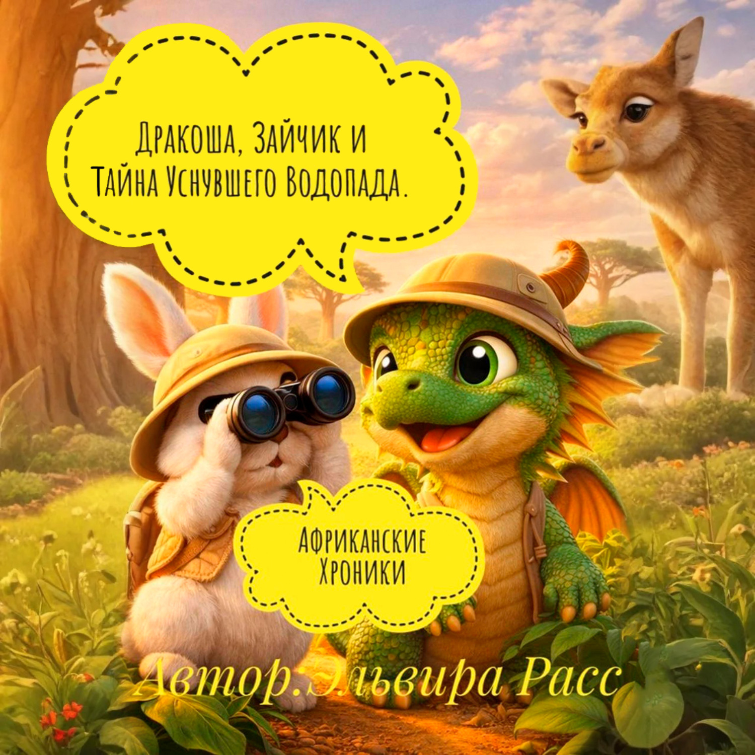 Обложка книги «Дракоша, Зайчик и Тайна Уснувшего Водопада. Африканские Хроники»