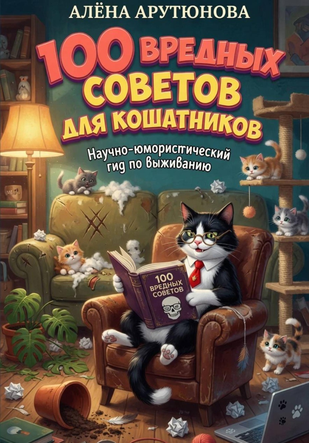 Обложка книги «100 вредных советов для кошатников»
