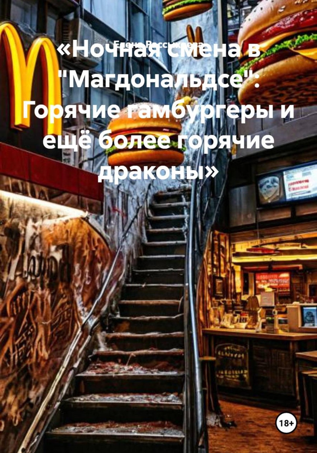 Обложка книги «Ночная смена в "Магдональдсе": Горячие гамбургеры и ещё более горячие драконы»