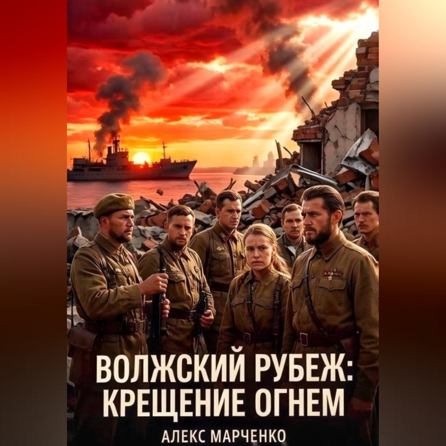Обложка книги «Волжский рубеж. Крещение огнем»