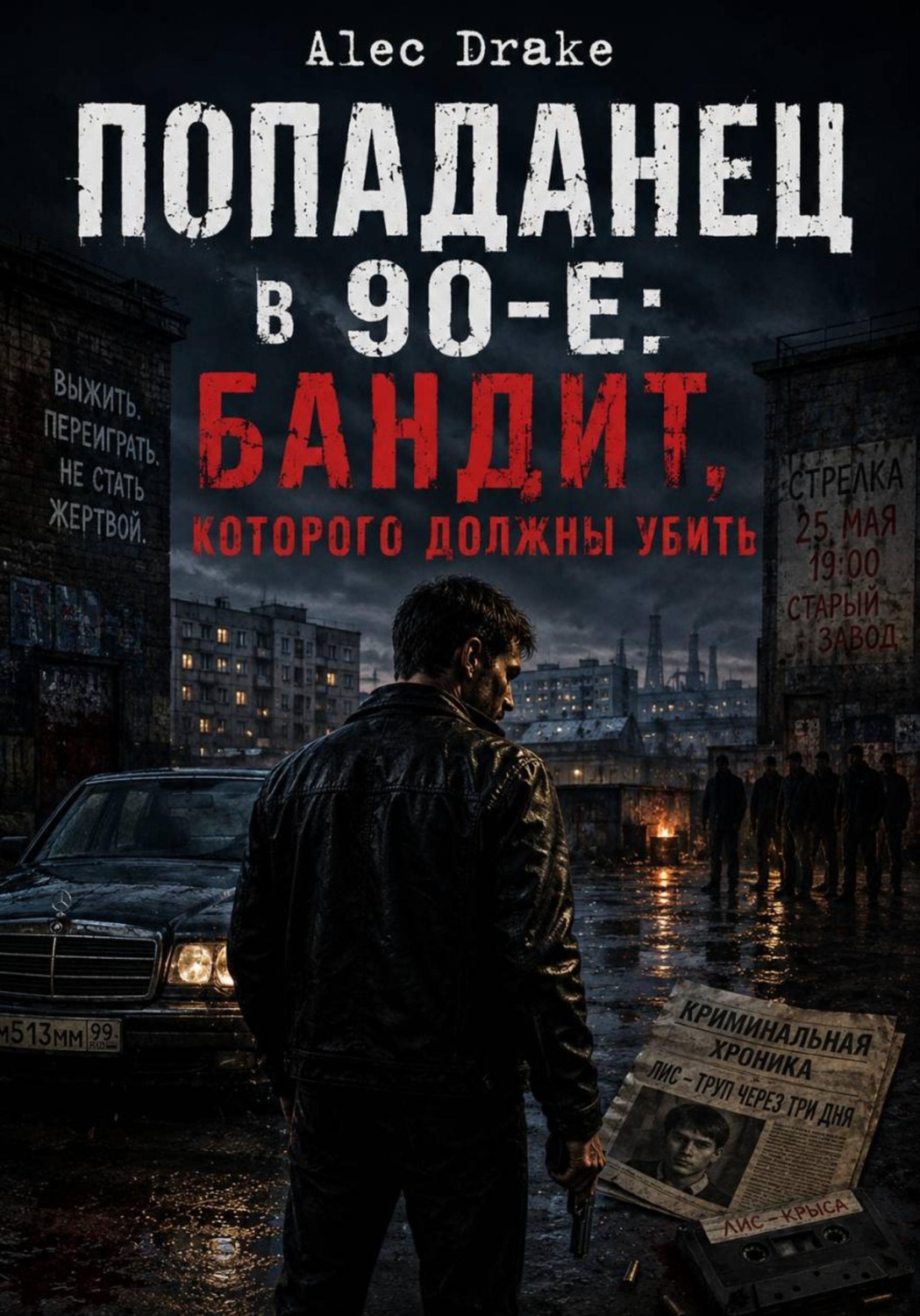 Обложка книги «Попаданец в 90-е: Бандит, которого должны убить»