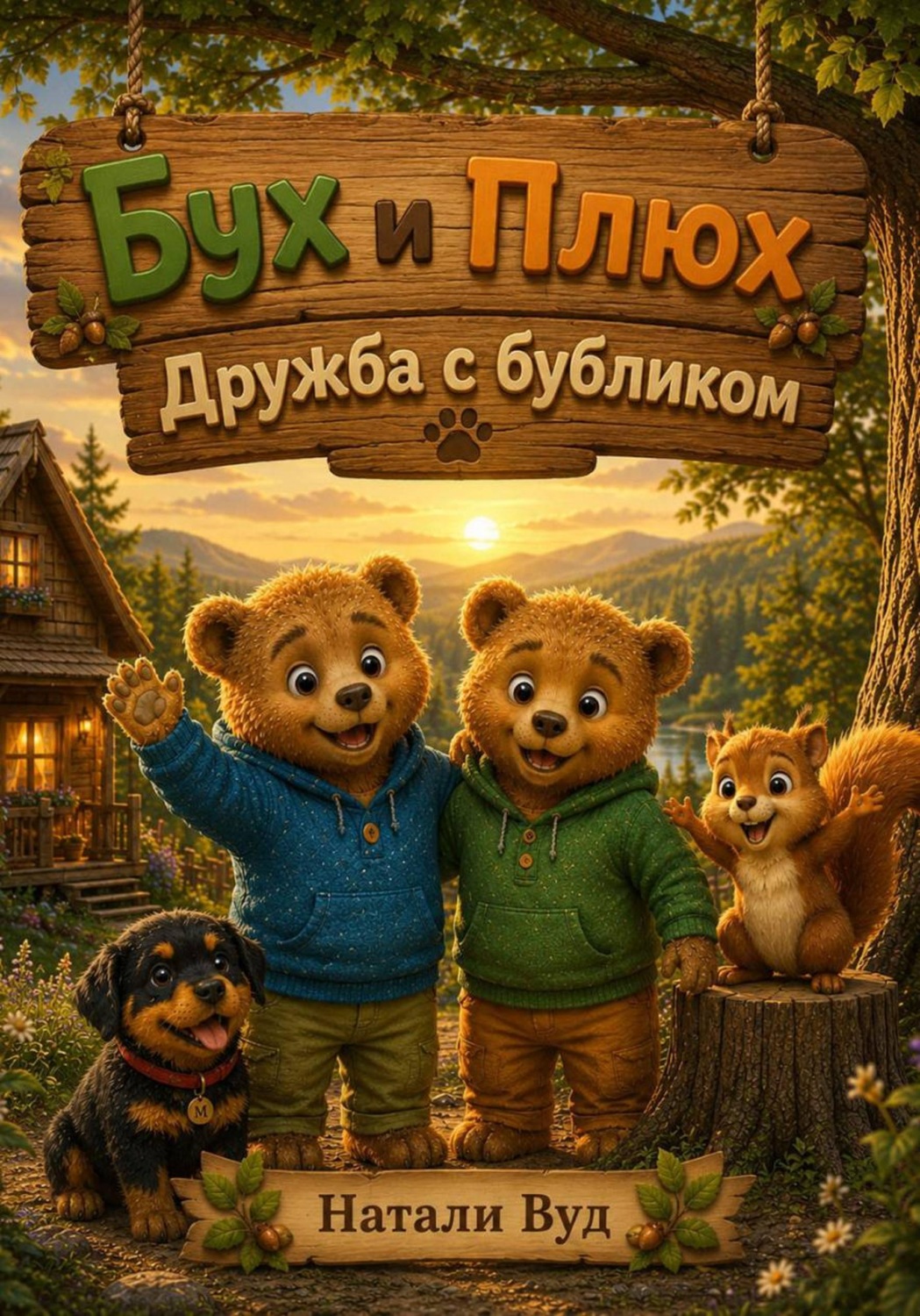 Обложка книги «Бух и Плюх. Дружба с Бубликом»