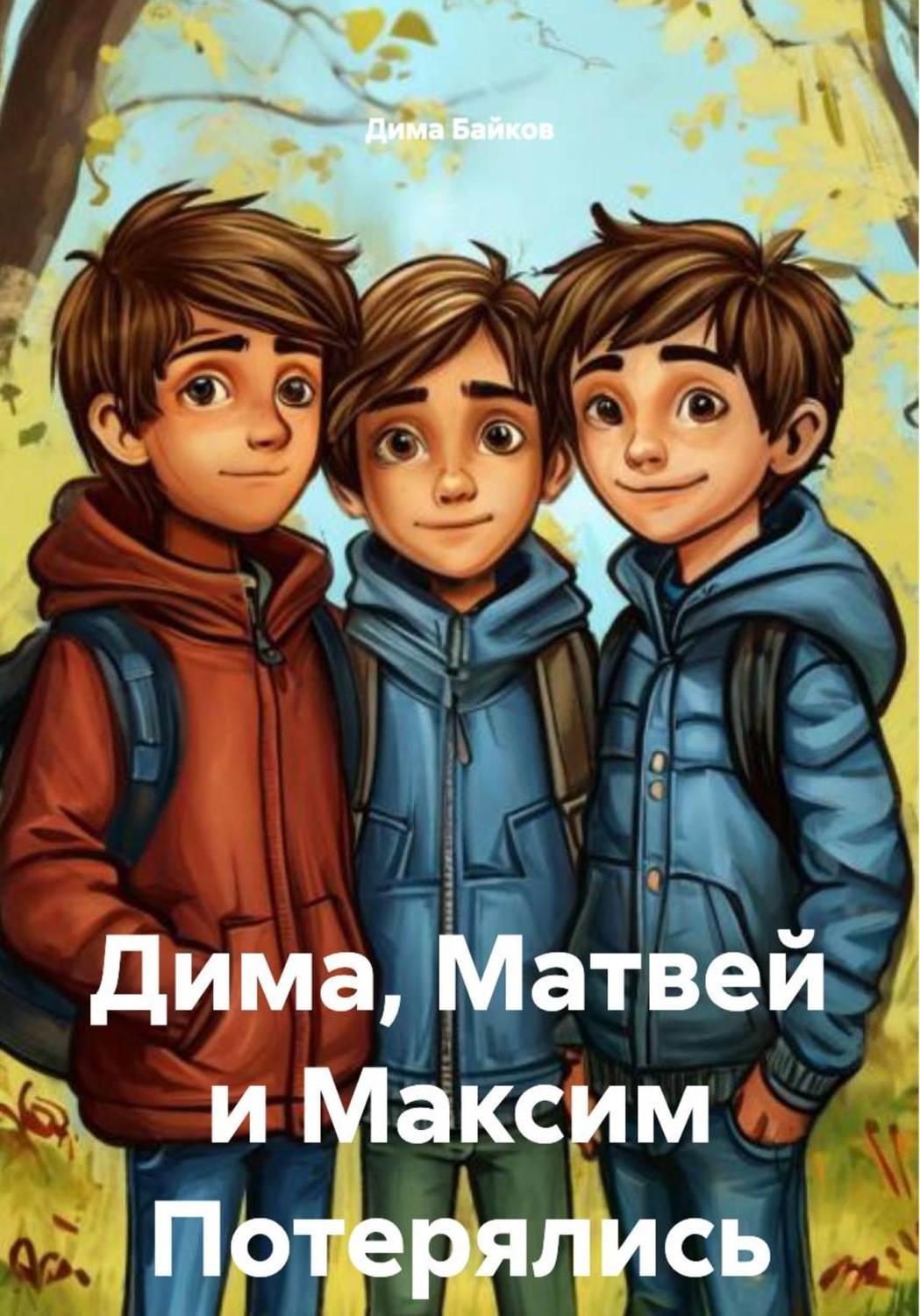 Обложка книги «Дима, Матвей и Максим Потерялись»