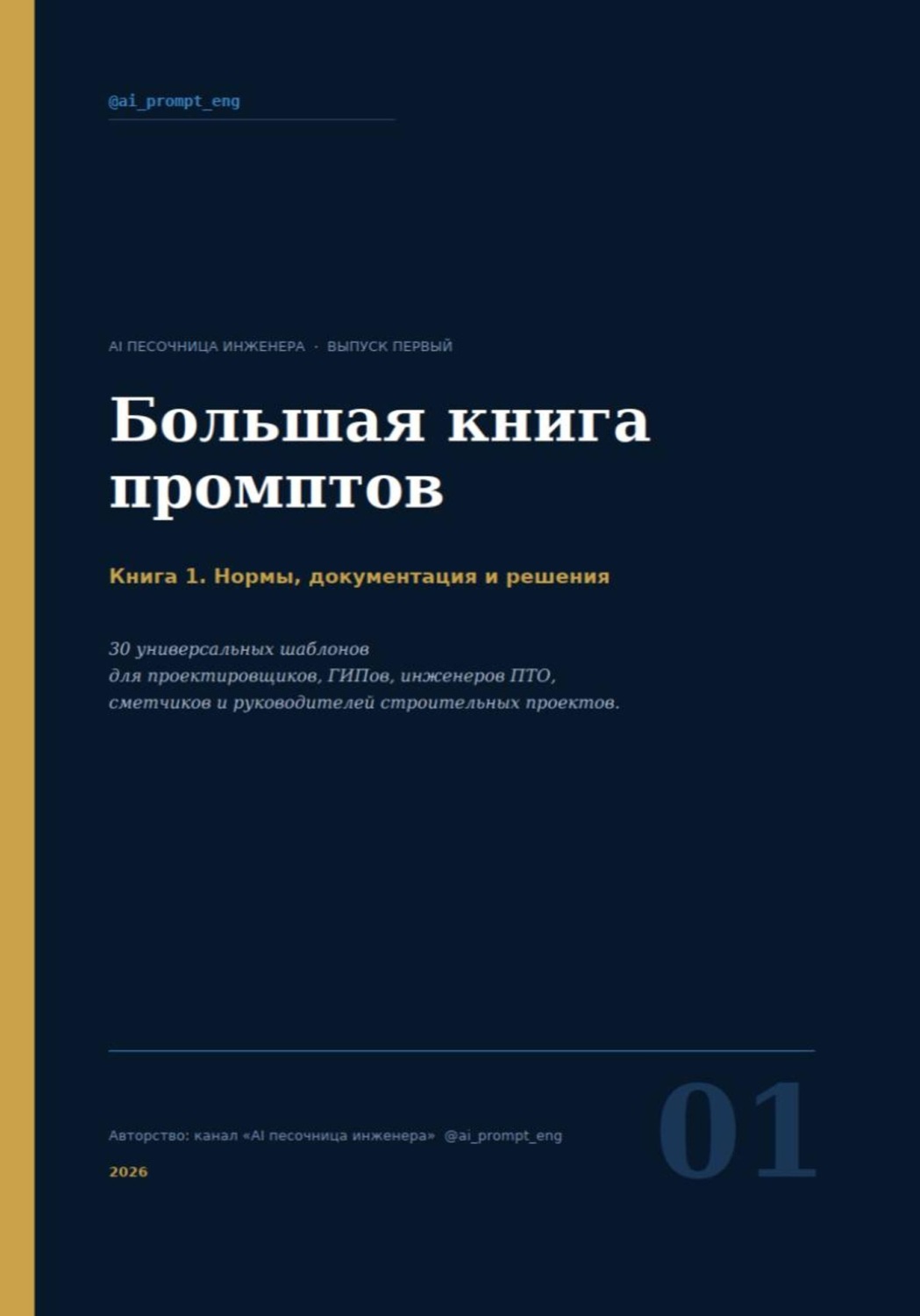Обложка книги «Большая книга промптов часть 1»