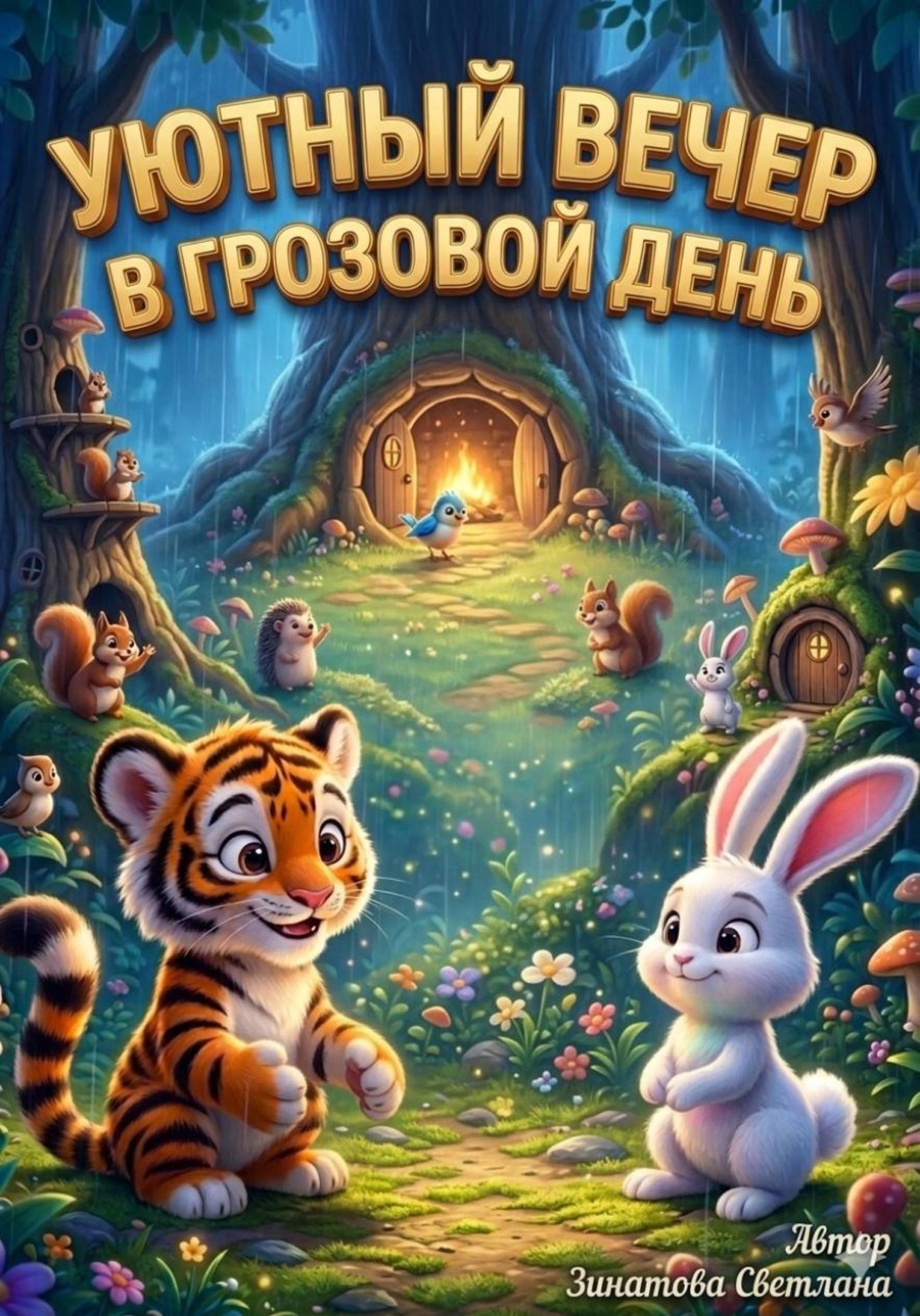 Обложка книги «Уютный вечер в грозовой день»