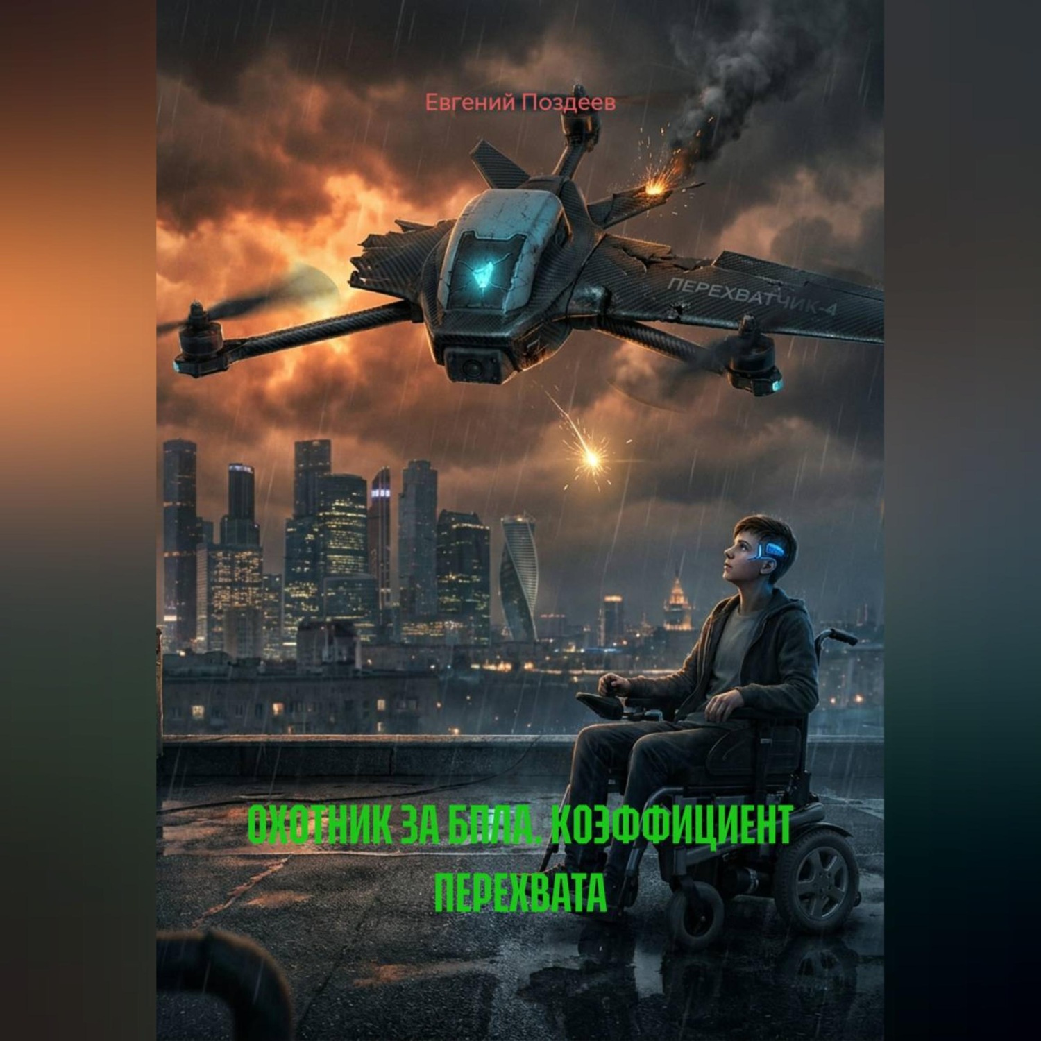 Обложка книги «ОХОТНИК ЗА БПЛА. КОЭФФИЦИЕНТ ПЕРЕХВАТА»
