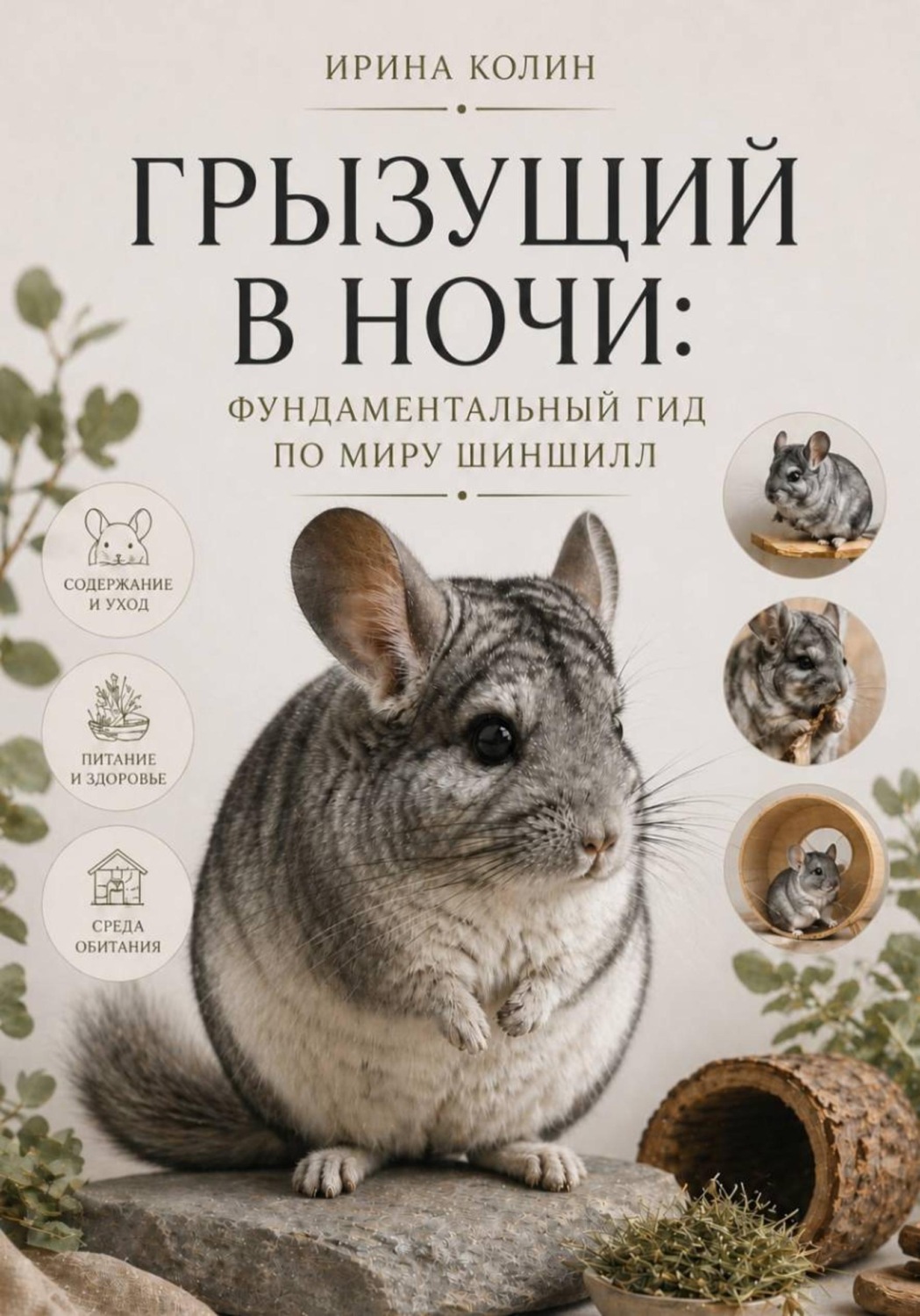 Обложка книги «Грызущий в ночи: фундаментальный гид по миру шиншилл»