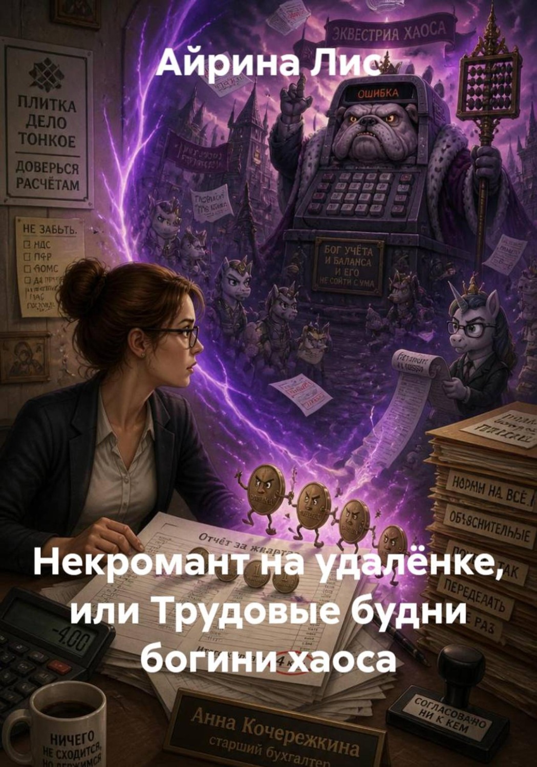 Обложка книги «Некромант на удалёнке, или Трудовые будни богини хаоса»