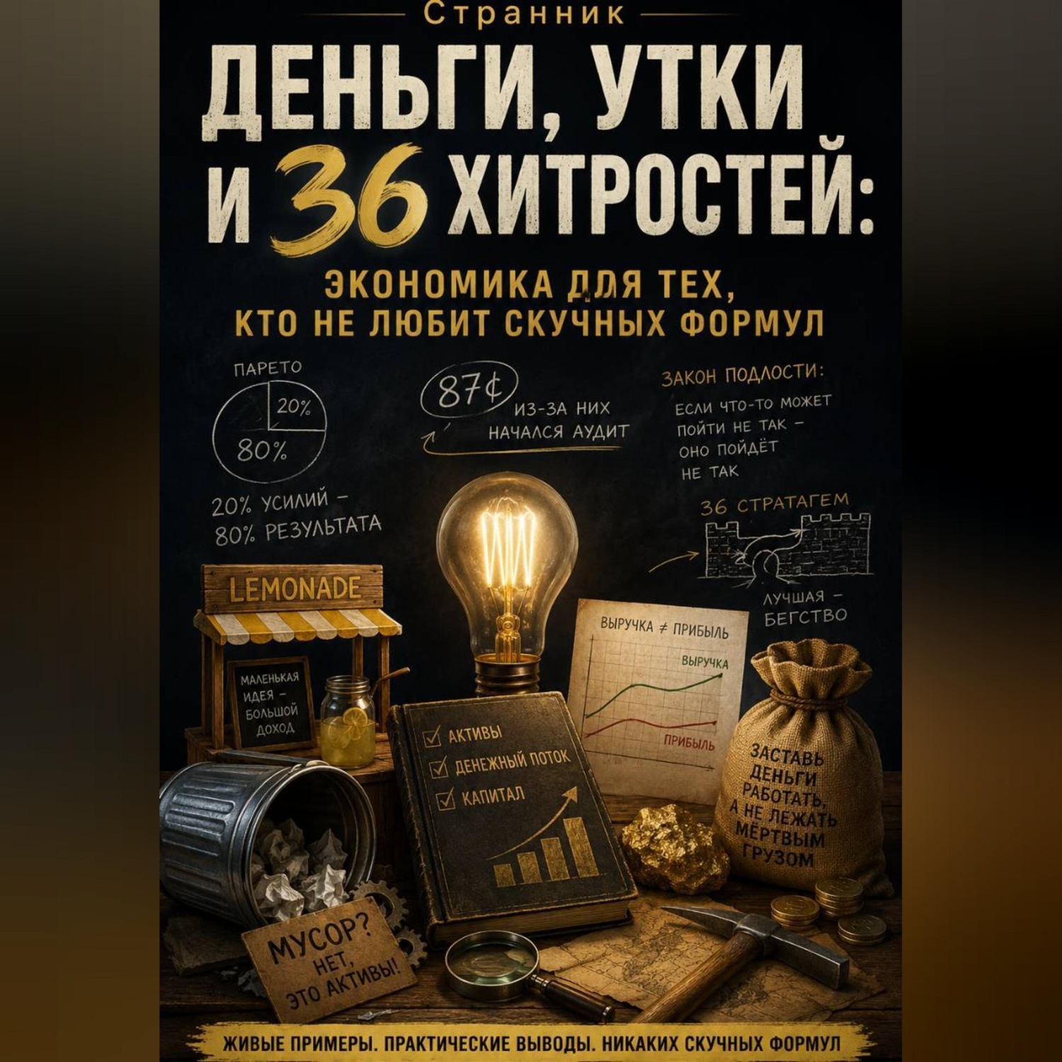 Обложка книги «Деньги, утки и 36 хитростей: Экономика для тех, кто не любит скучных формул»