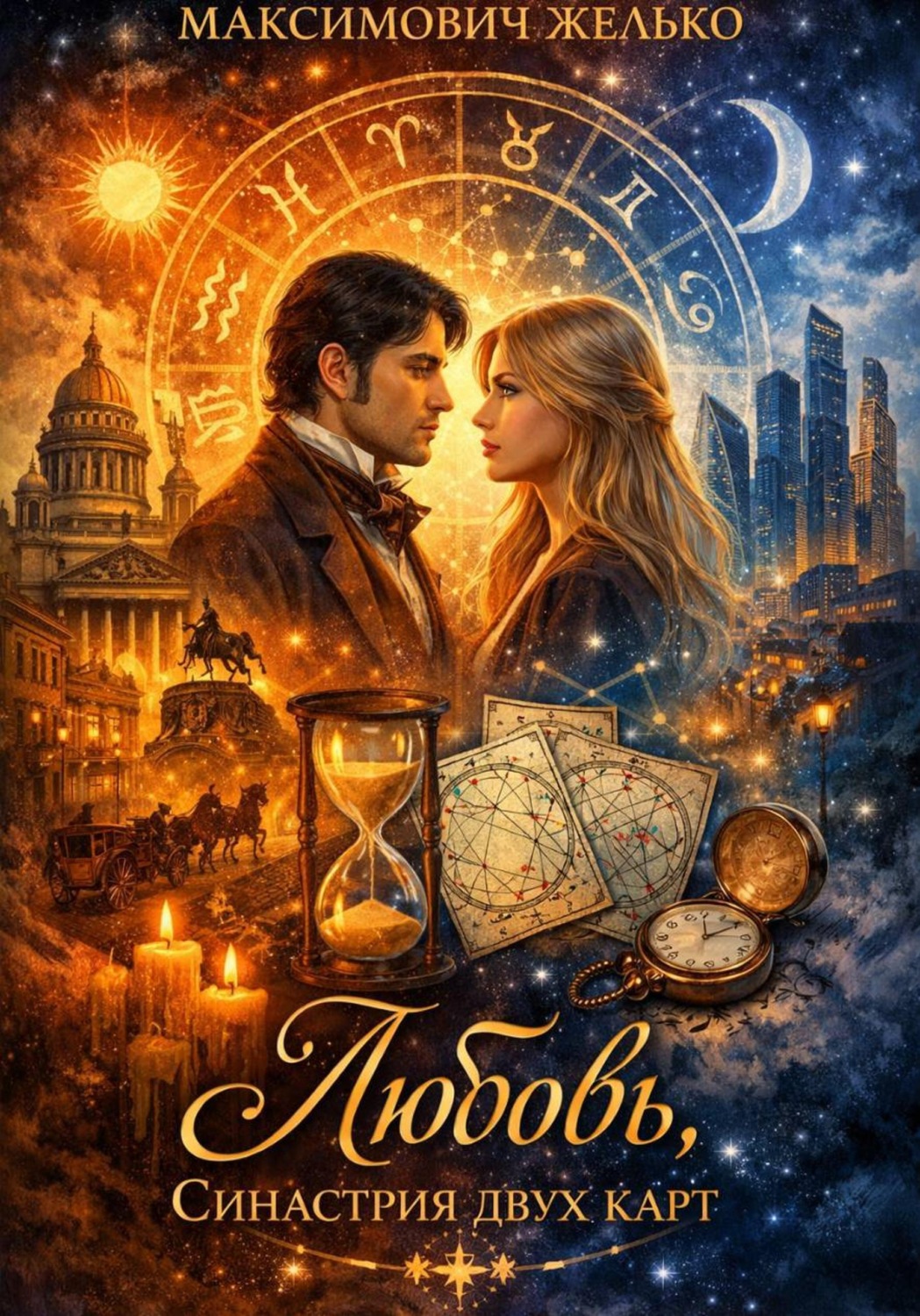 Обложка книги «Любовь, Синастрия двух карт»
