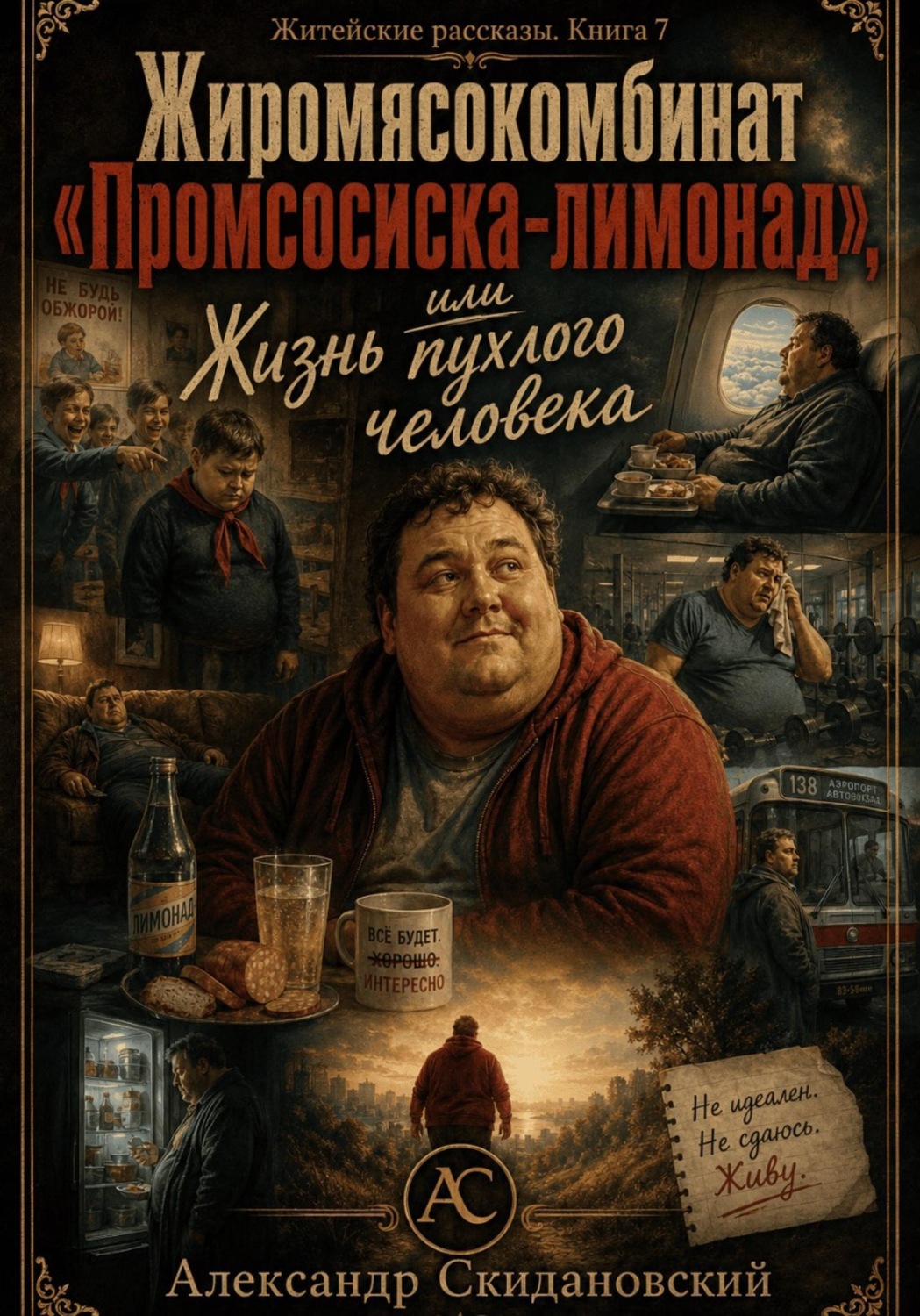 Обложка книги «Жиромясокомбинат «Промсосиска-лимонад», или Жизнь пухлого человека»