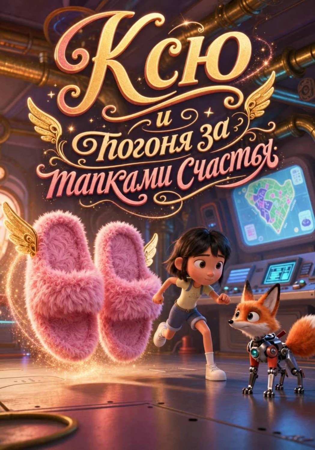 Обложка книги «Ксю и погоня за тапками счастья»