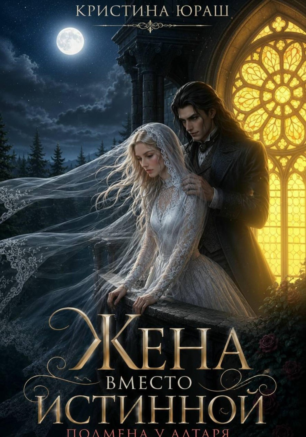 Обложка книги «Жена вместо истинной. Подмена у алтаря»