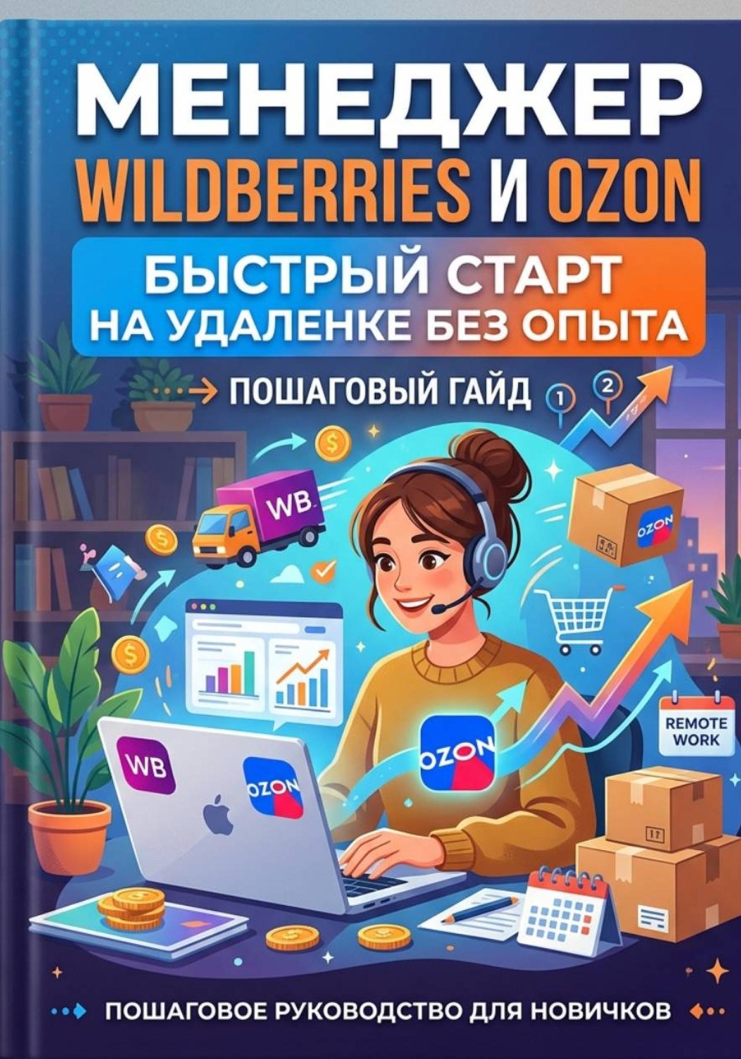 Обложка книги «Менеджер Wildberries и Ozon: быстрый старт на удаленке без опыта»