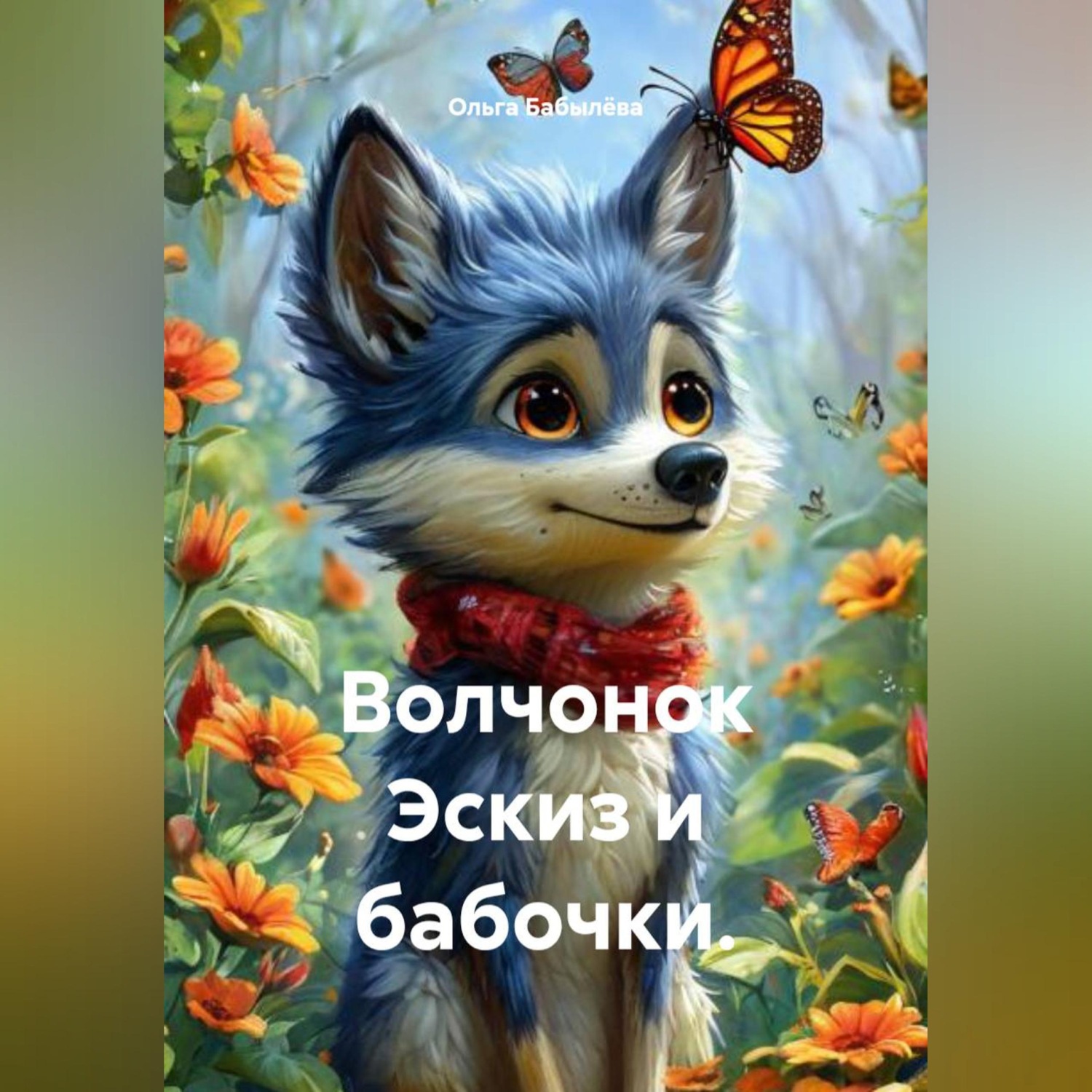 Обложка книги «Волчонок Эскиз и бабочки.»