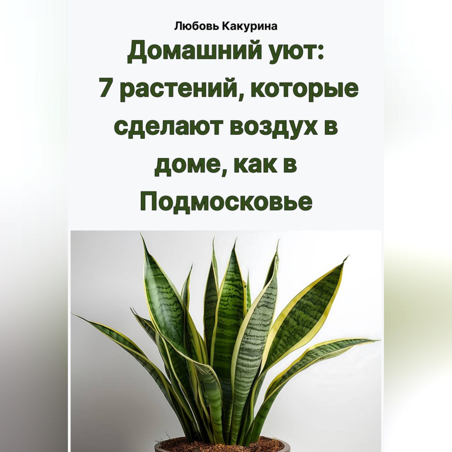 Обложка книги «Домашний уют: 7 растений, которые сделают воздух в доме, как в Подмосковье»