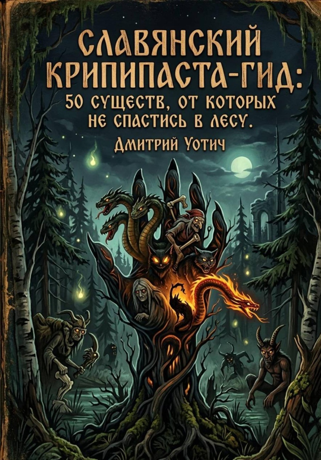 Обложка книги «Славянский крипипаста-гид: 50 существ, от которых не спастись в лесу»