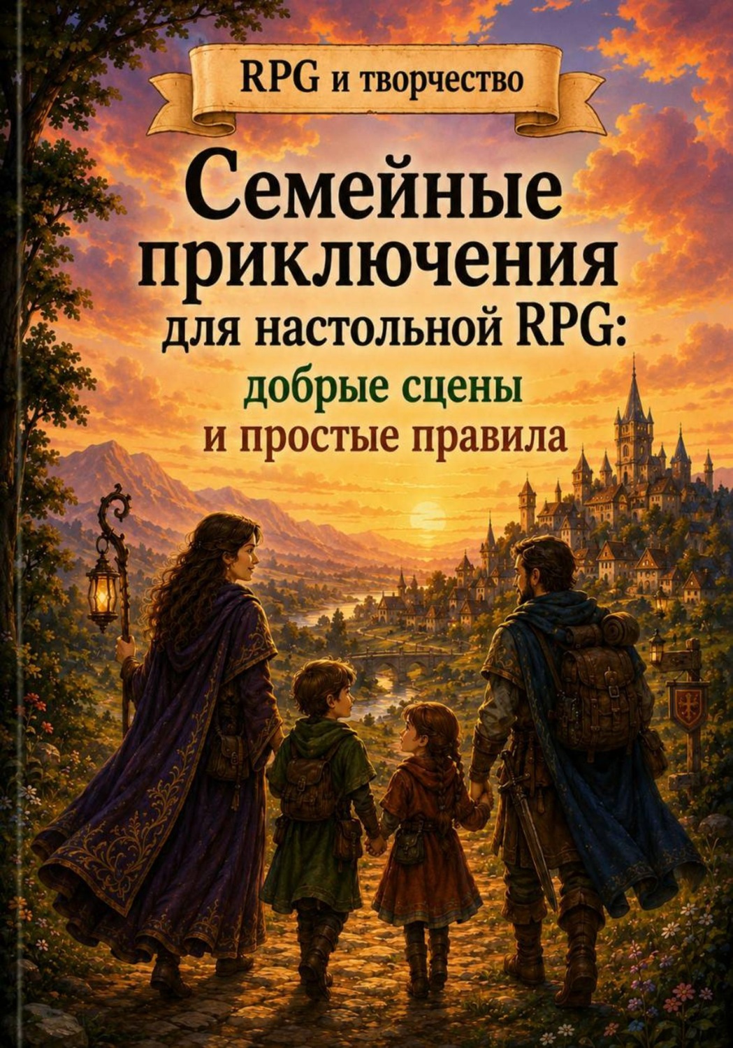 Обложка книги «Семейные приключения для настольной RPG: добрые сцены и простые правила»