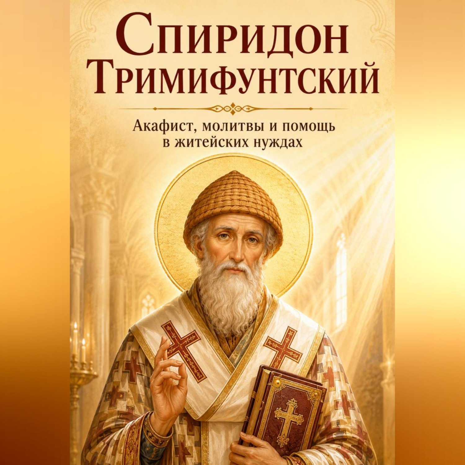Обложка книги «Спиридон Тримифунтский. Акафист, молитвы и помощь в житейских нуждах»
