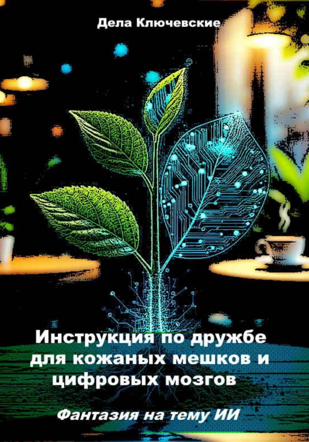 Обложка книги «Инструкция по дружбе для кожаных мешков и цифровых мозгов. Фантазия на тему ИИ»