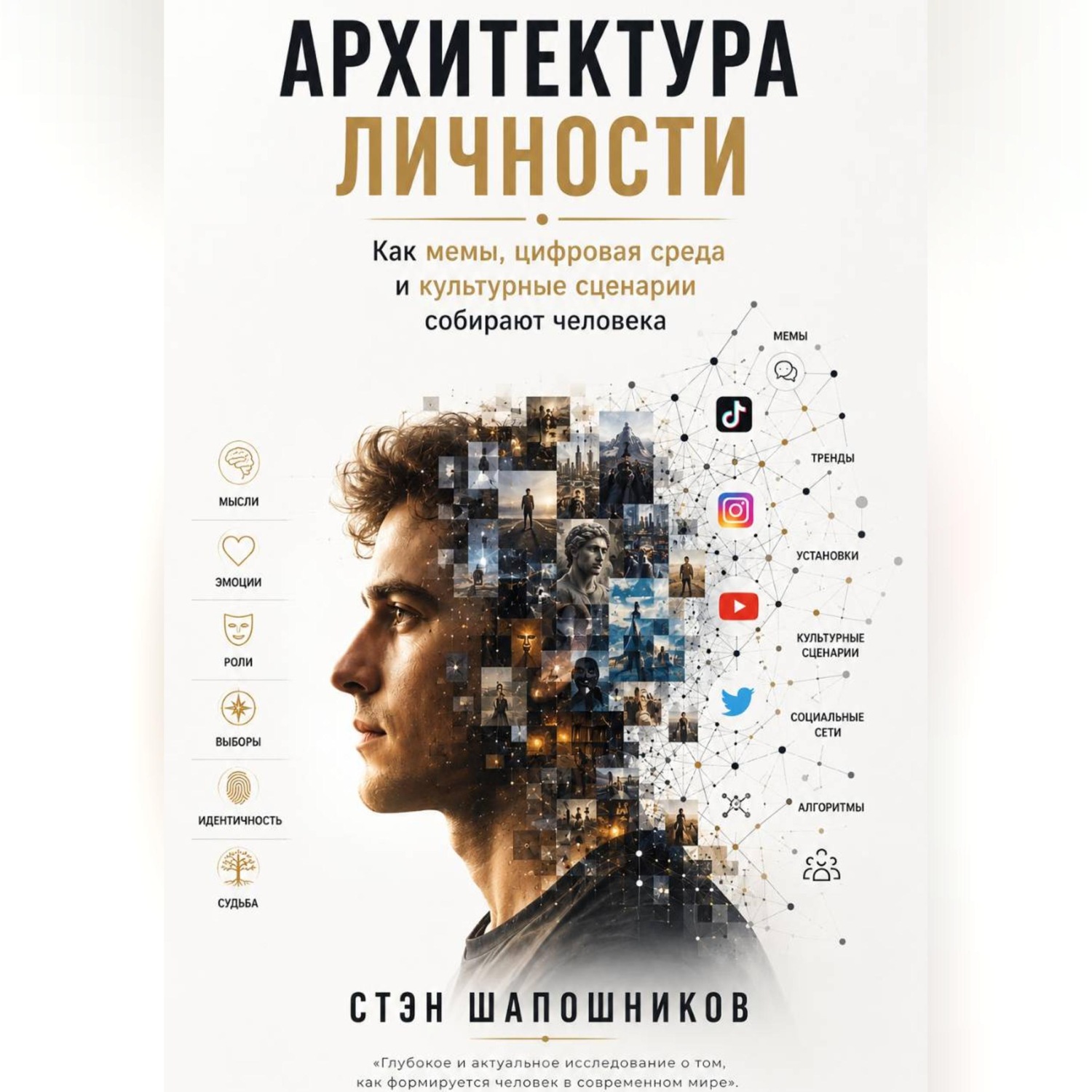 Обложка книги «АРХИТЕКТУРА ЛИЧНОСТИ Как мемы, цифровая среда и культурные сценарии собирают человека»