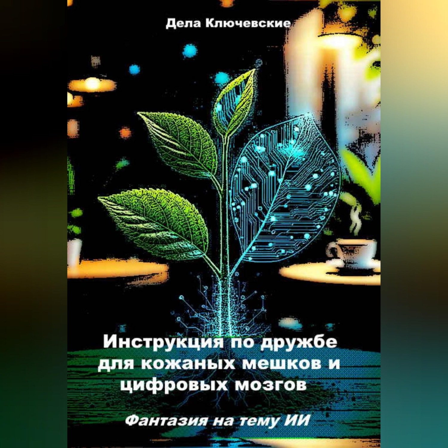 Обложка книги «Инструкция по дружбе для кожаных мешков и цифровых мозгов. Фантазия на тему ИИ.»