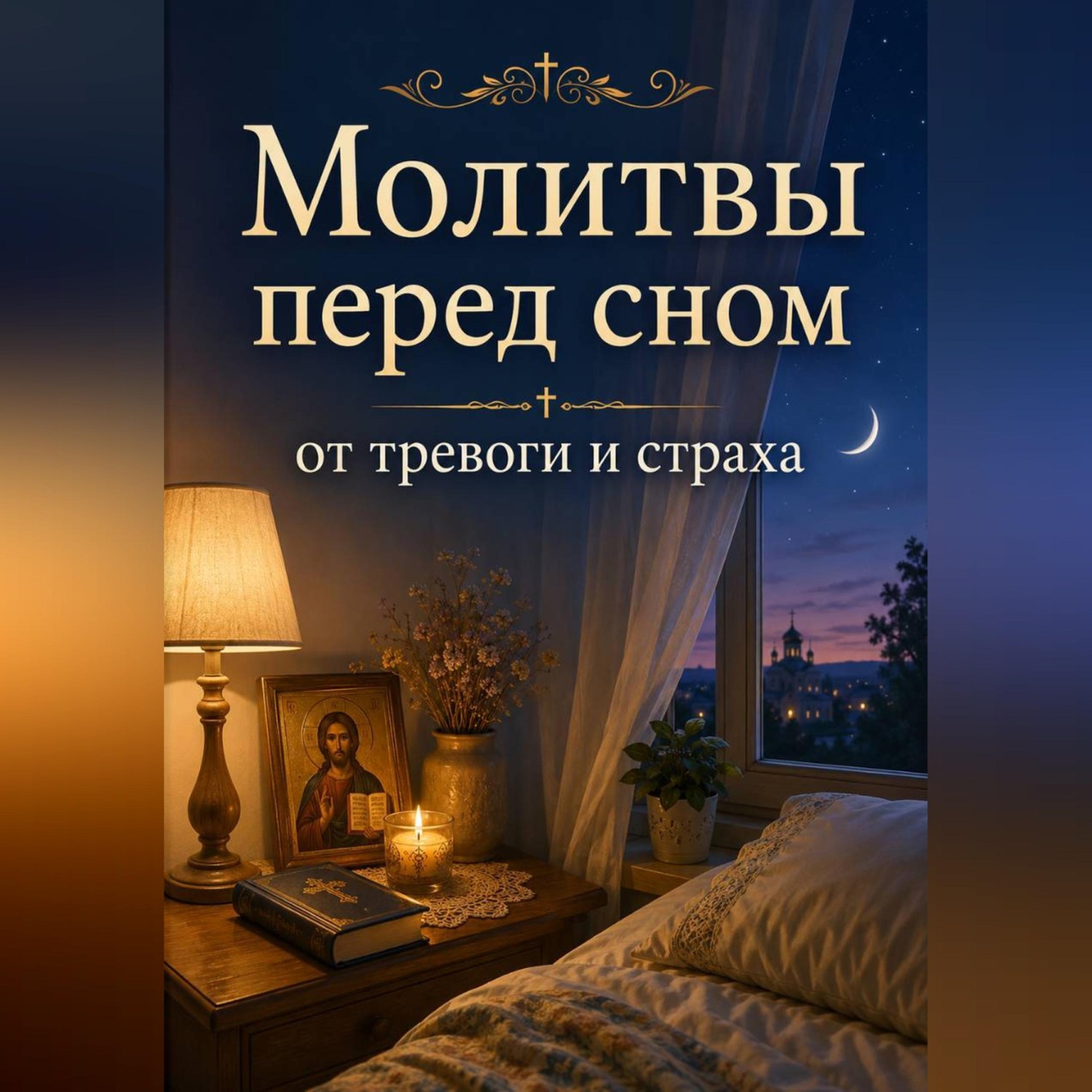 Обложка книги «Молитвы перед сном от тревоги и страха. Православная поддержка для души»