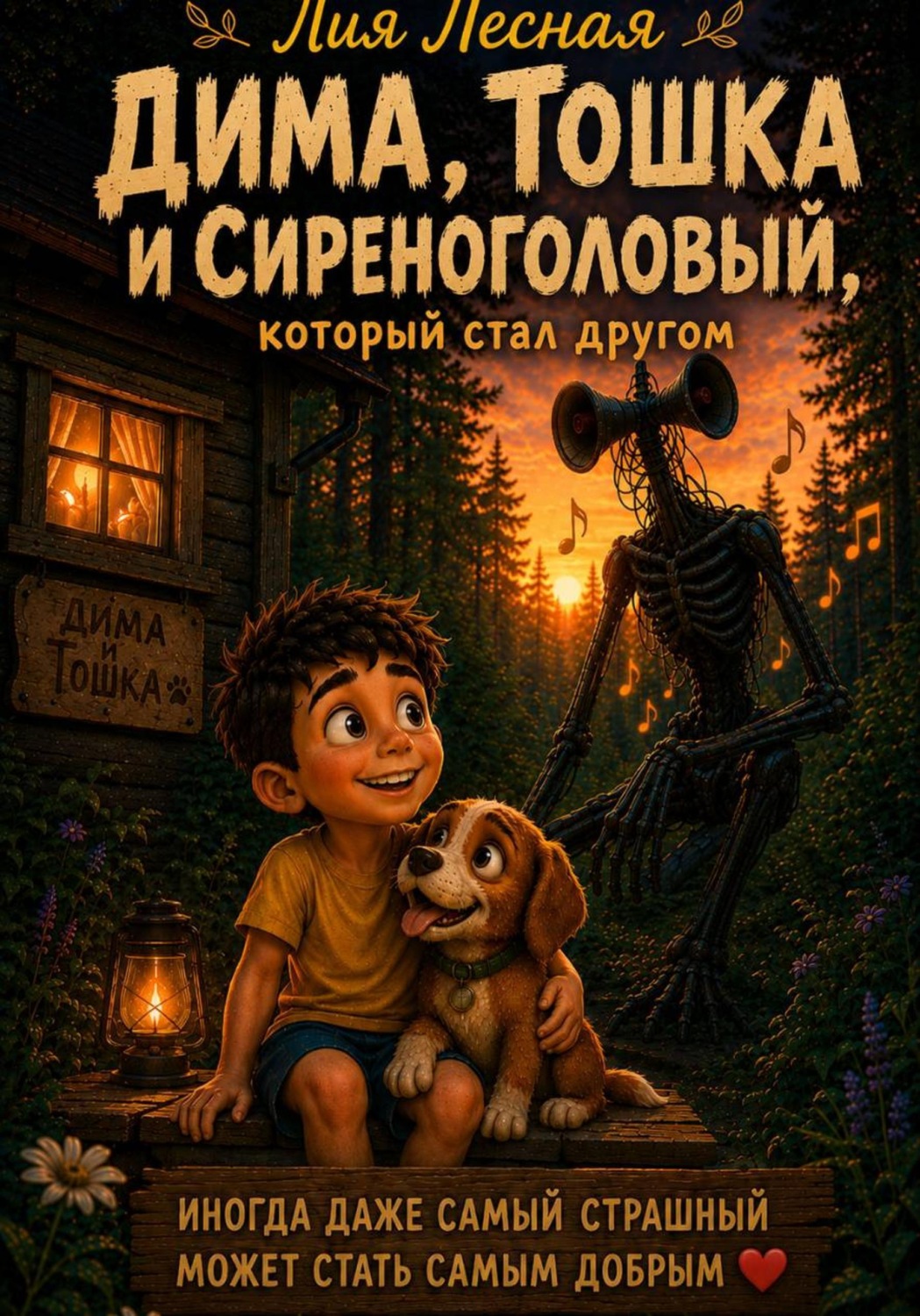 Обложка книги «Дима, Тошка и Сиреноголовый, который стал другом»