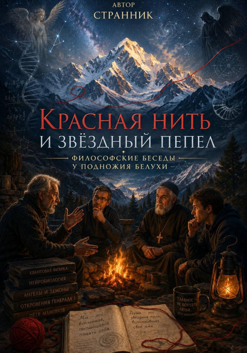 Обложка книги «Красная нить и звёздный пепел: философские беседы у подножия Белухи»