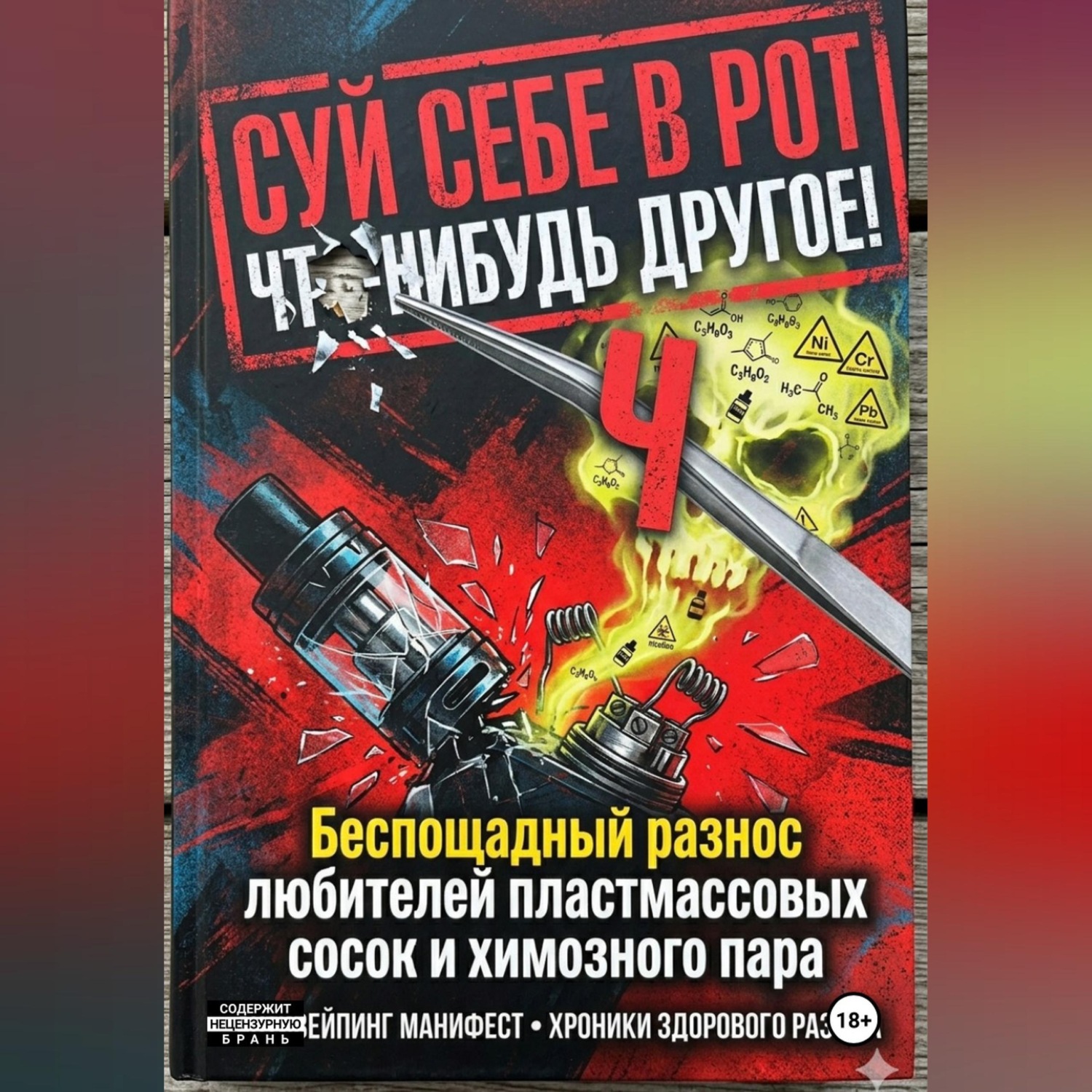 Обложка книги «СУЙ СЕБЕ В РОТ ЧТО-НИБУДЬ ДРУГОЕ! Беспощадный разнос любителей пластмассовых сосок и химозного пара»