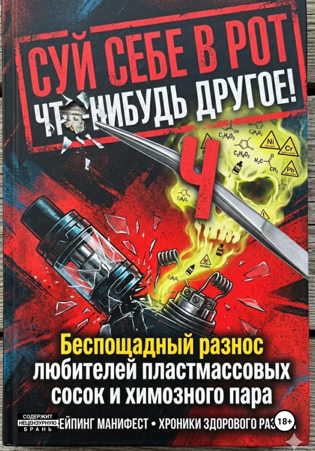 Обложка книги «СУЙ СЕБЕ В РОТ ЧТО-НИБУДЬ ДРУГОЕ! Беспощадный разнос любителей пластмассовых сосок и химозного пара»