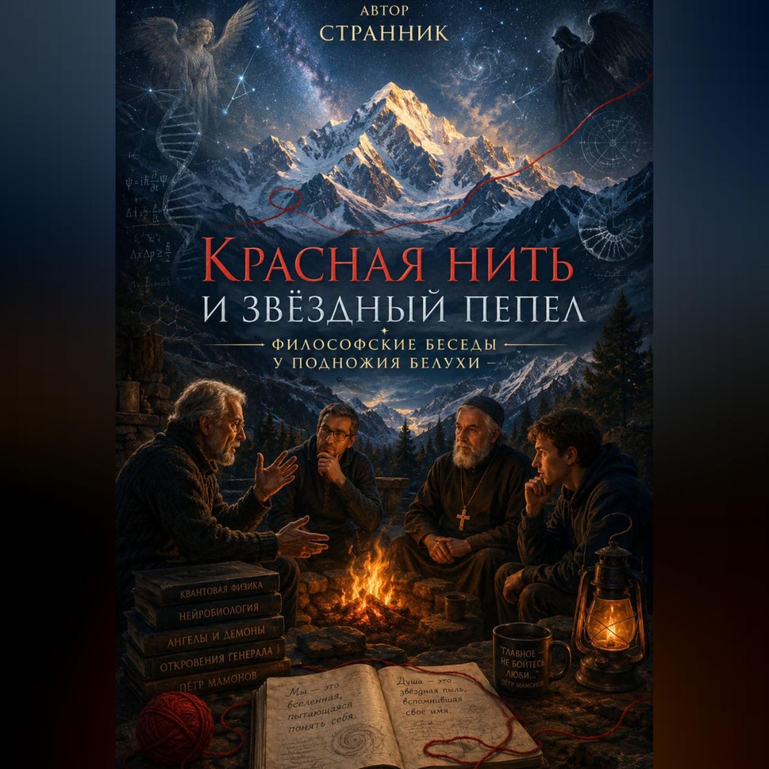 Обложка книги «Красная нить и звёздный пепел: философские беседы у подножия Белухи»