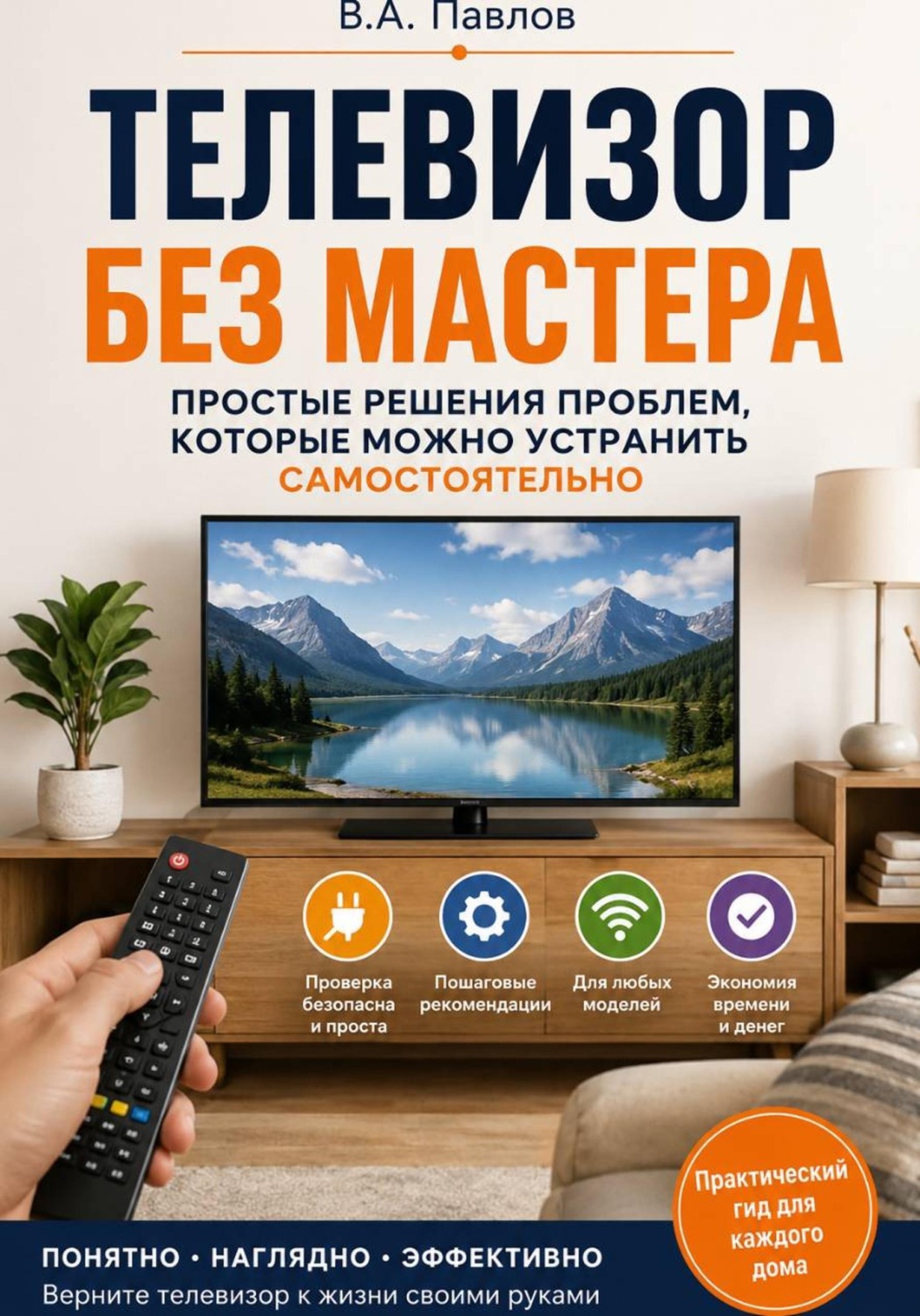 Обложка книги «Телевизор без мастера. Простые решения проблем, которые можно устранить самостоятельно»