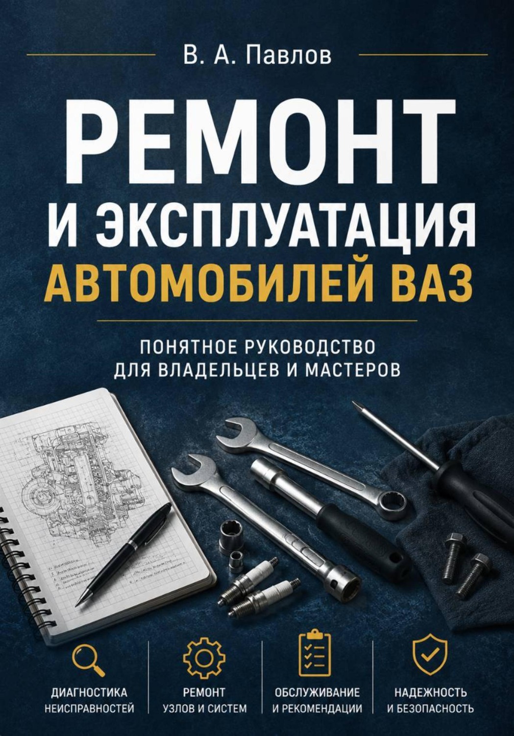 Обложка книги «Ремонт и эксплуатация автомобилей ВАЗ»