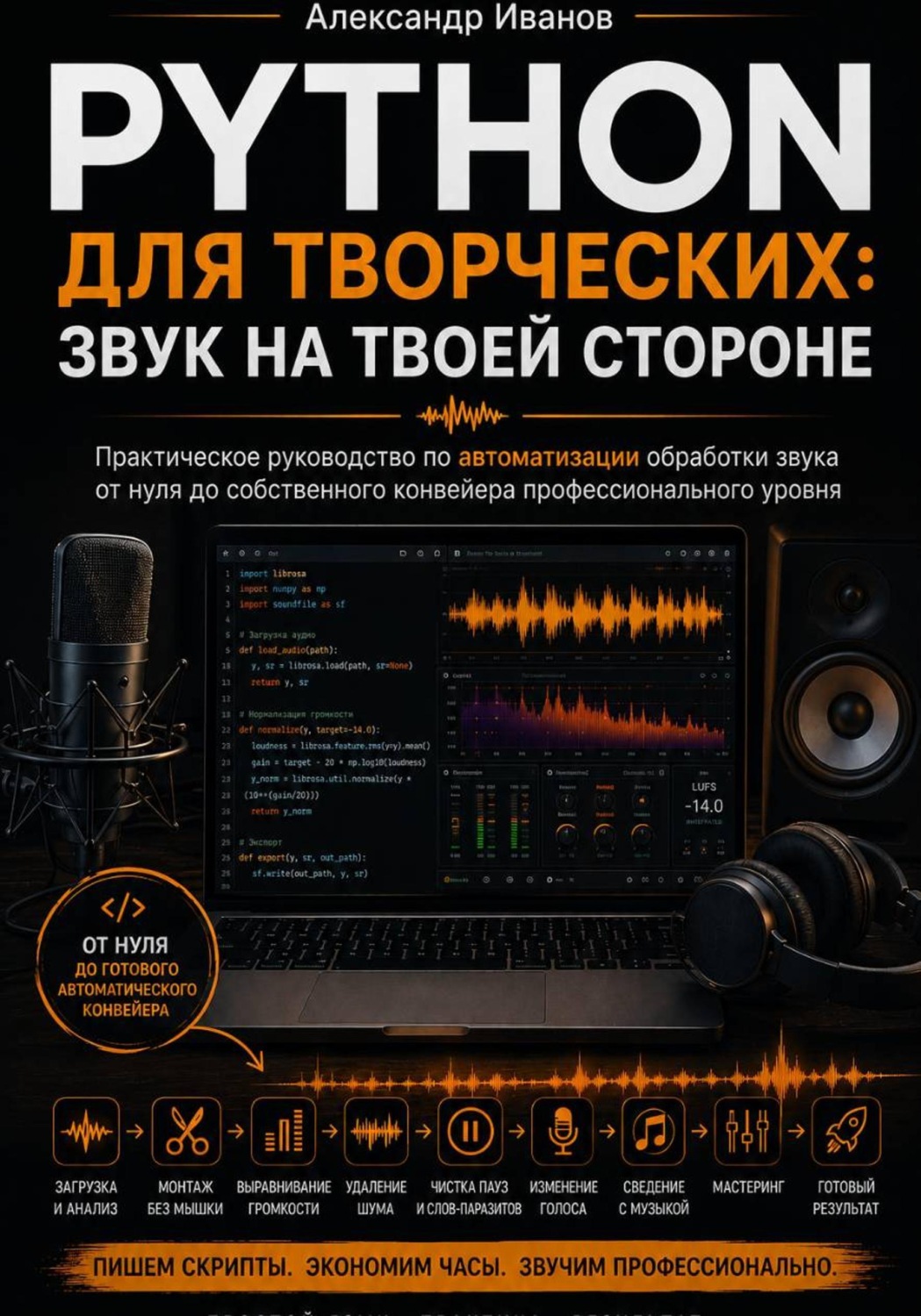 Обложка книги «Python для творческих. Звук на твоей стороне.»